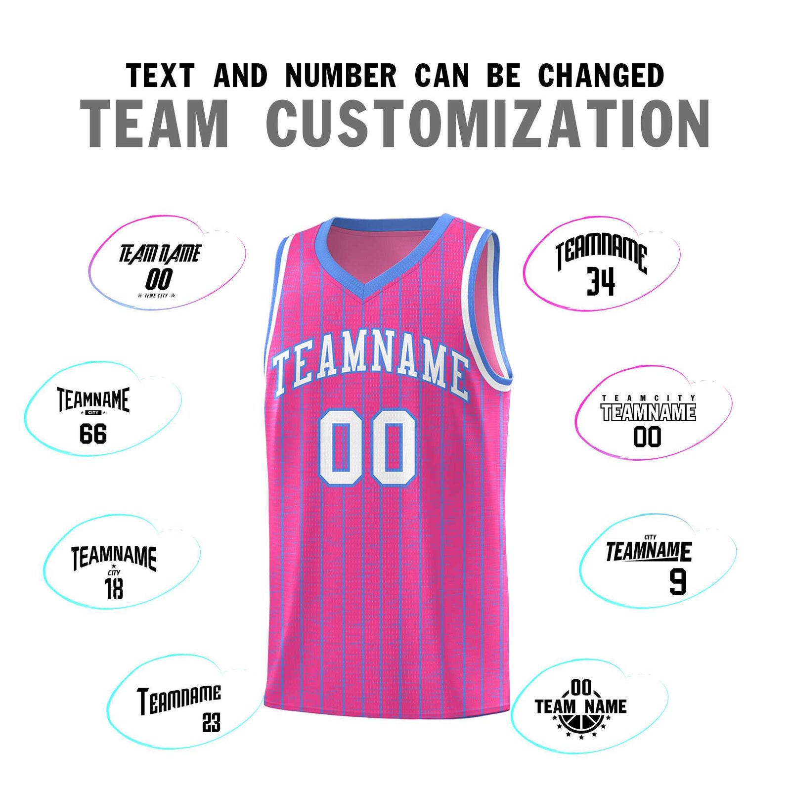 Custom Pink Custom Gray Pinstripe Retro Sets Uniform Basketball Jersey