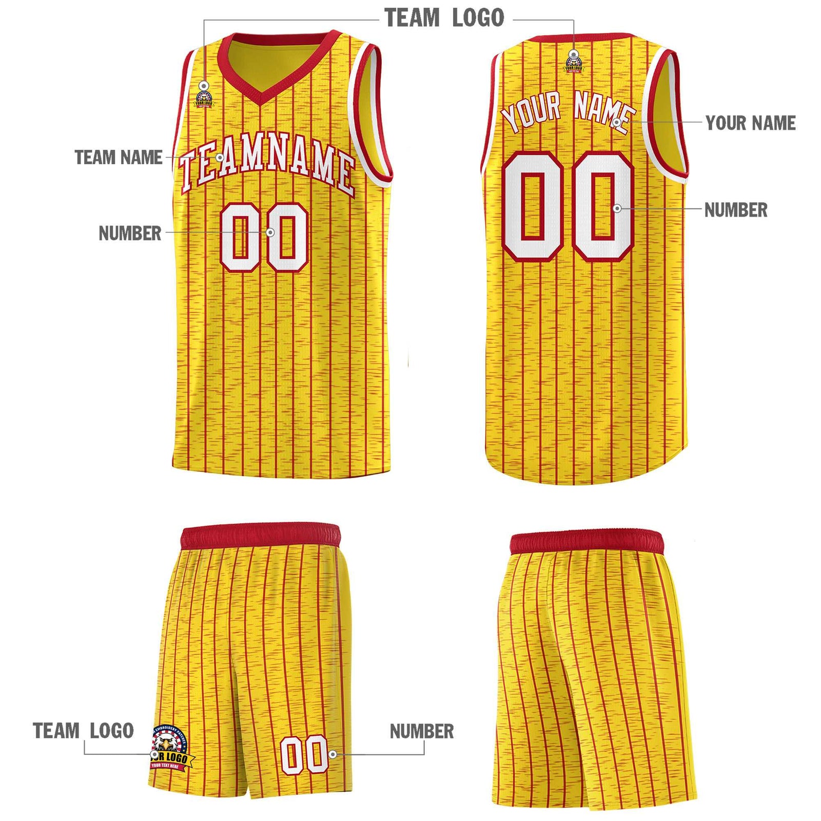 Custom Gold Custom Gray Pinstripe Retro Sets Uniform Basketball Jersey
