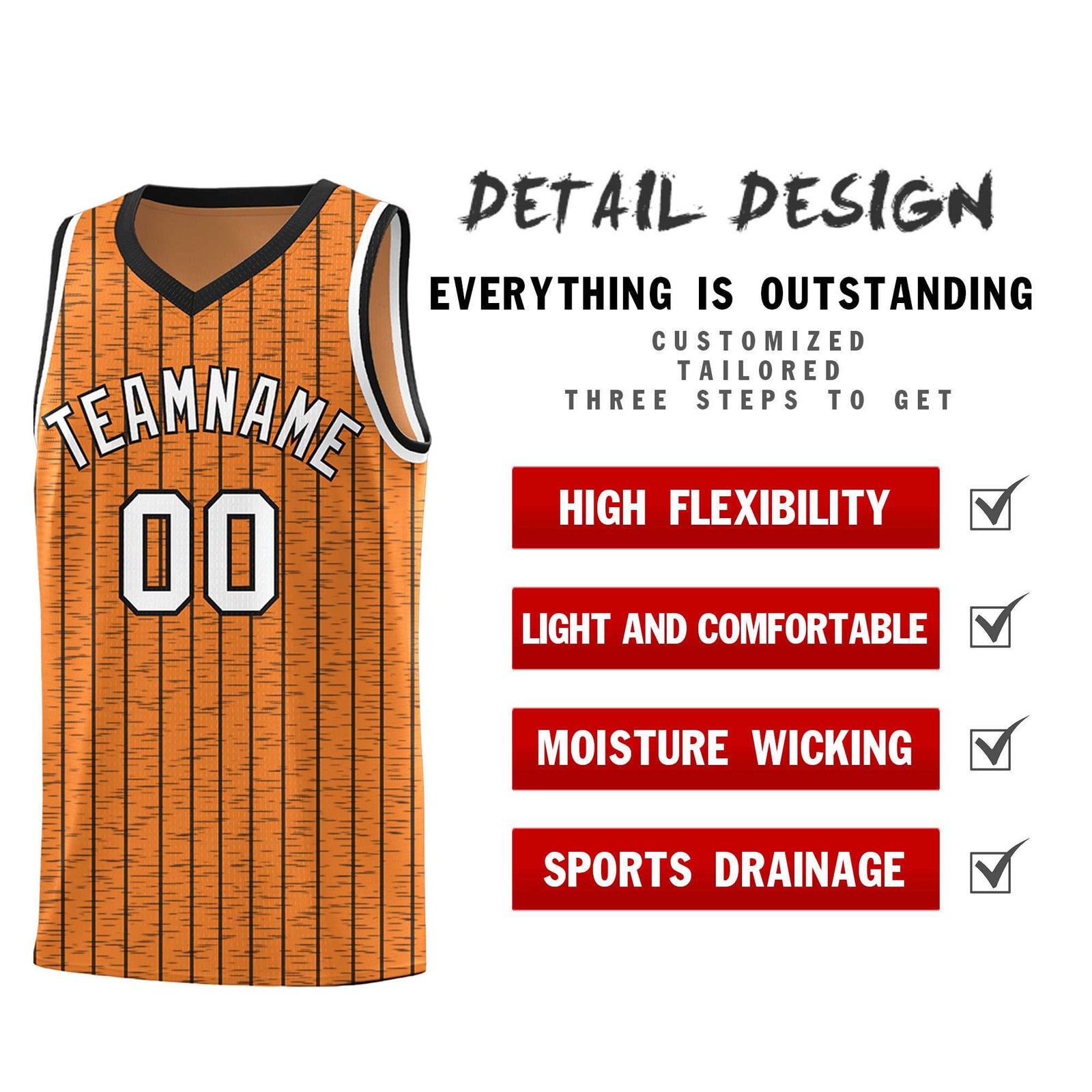 Custom Gold Orange Custom Gray Pinstripe Retro Sets Uniform Basketball Jersey