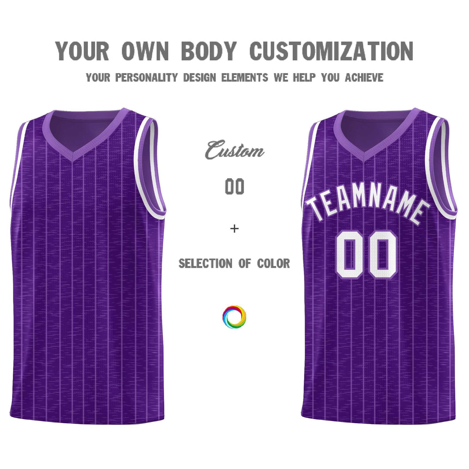 Custom Purple Custom Gray Pinstripe Retro Sets Uniform Basketball Jersey