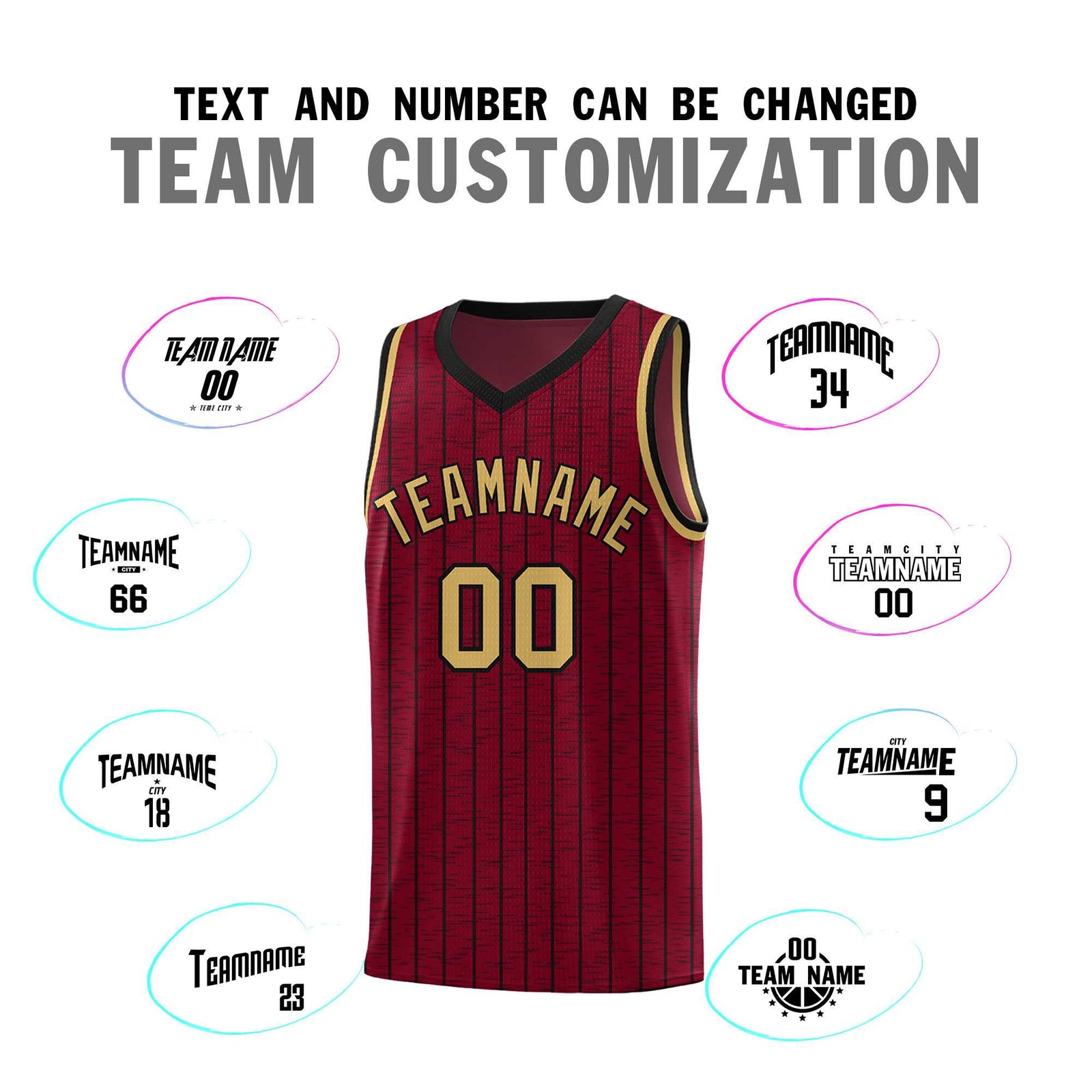 Custom Crimson Custom Gray Pinstripe Retro Sets Uniform Basketball Jersey