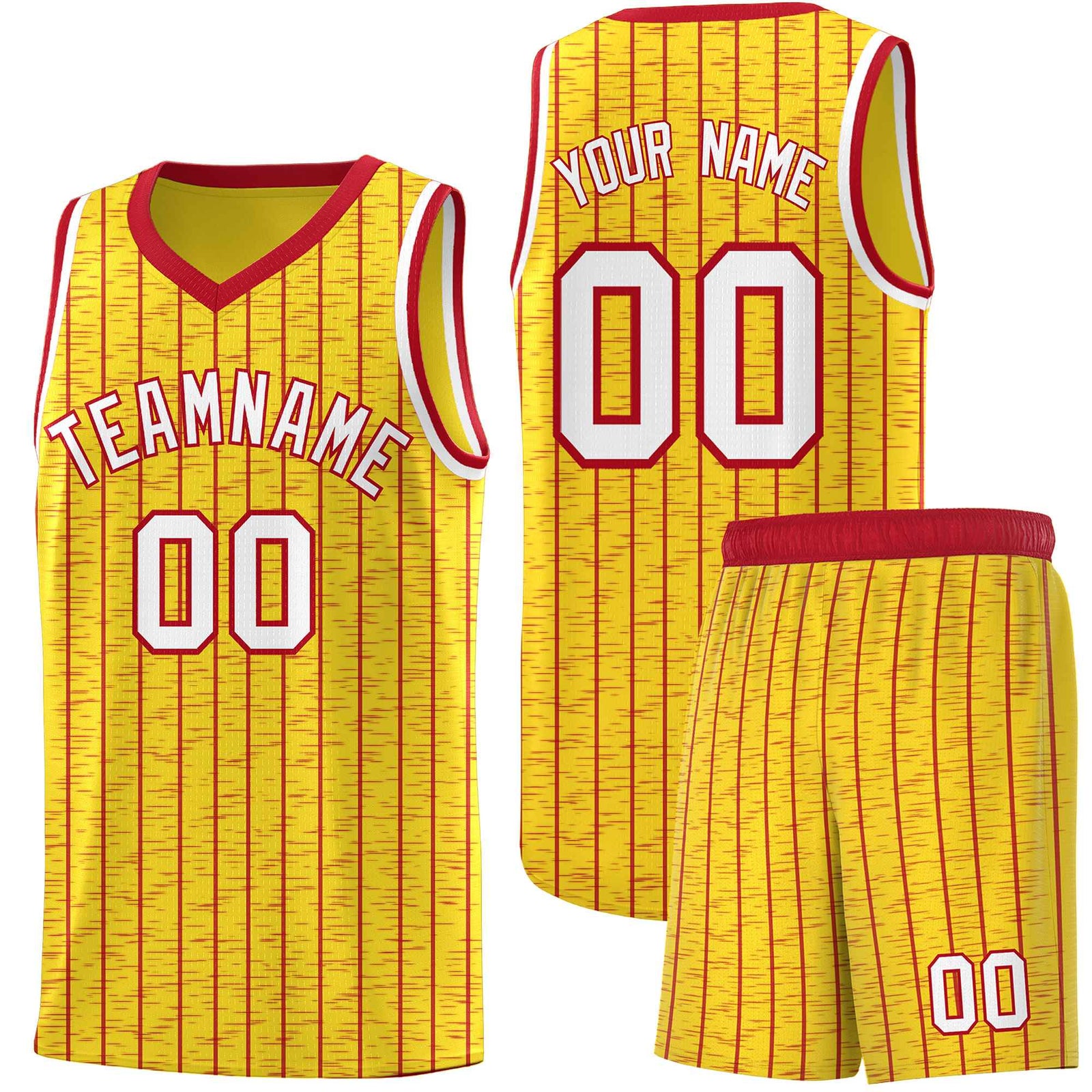 Custom Gold Custom Gray Pinstripe Retro Sets Uniform Basketball Jersey