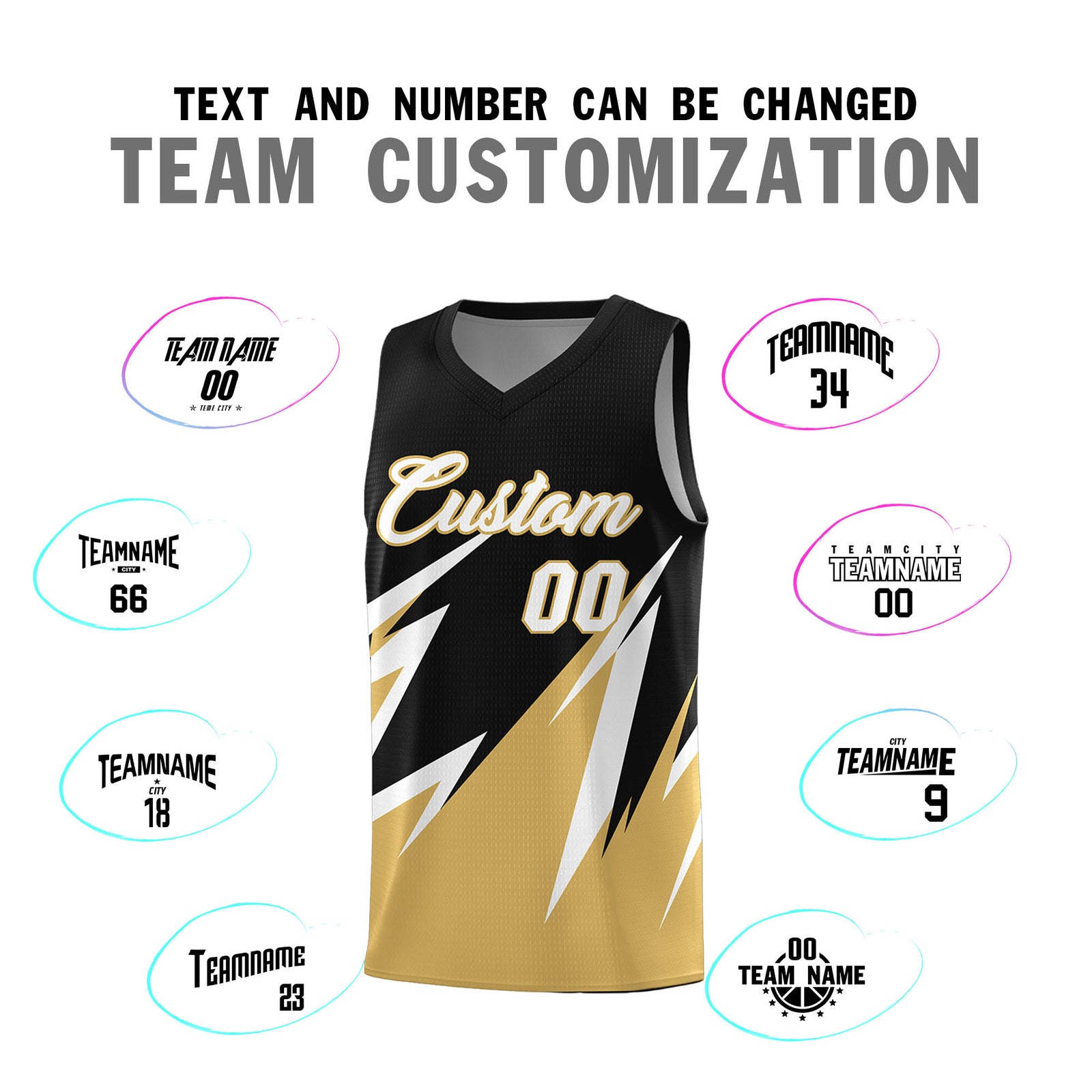 Custom Black Abstract Mountain Pattern Sports Uniform Basketball Jersey