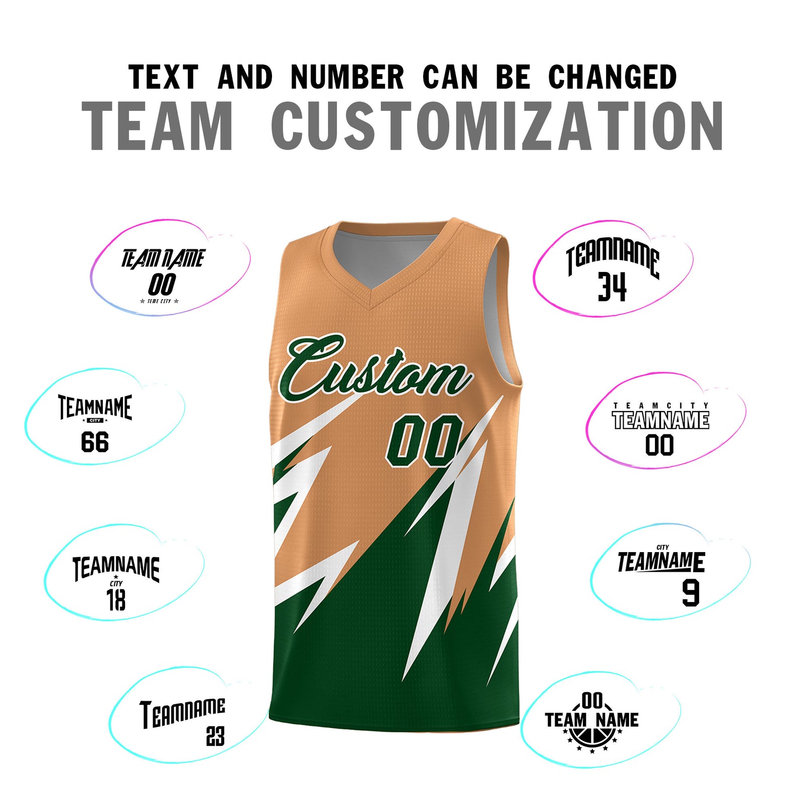 Custom Buckskin Brown Abstract Mountain Pattern Sports Uniform Basketball Jersey