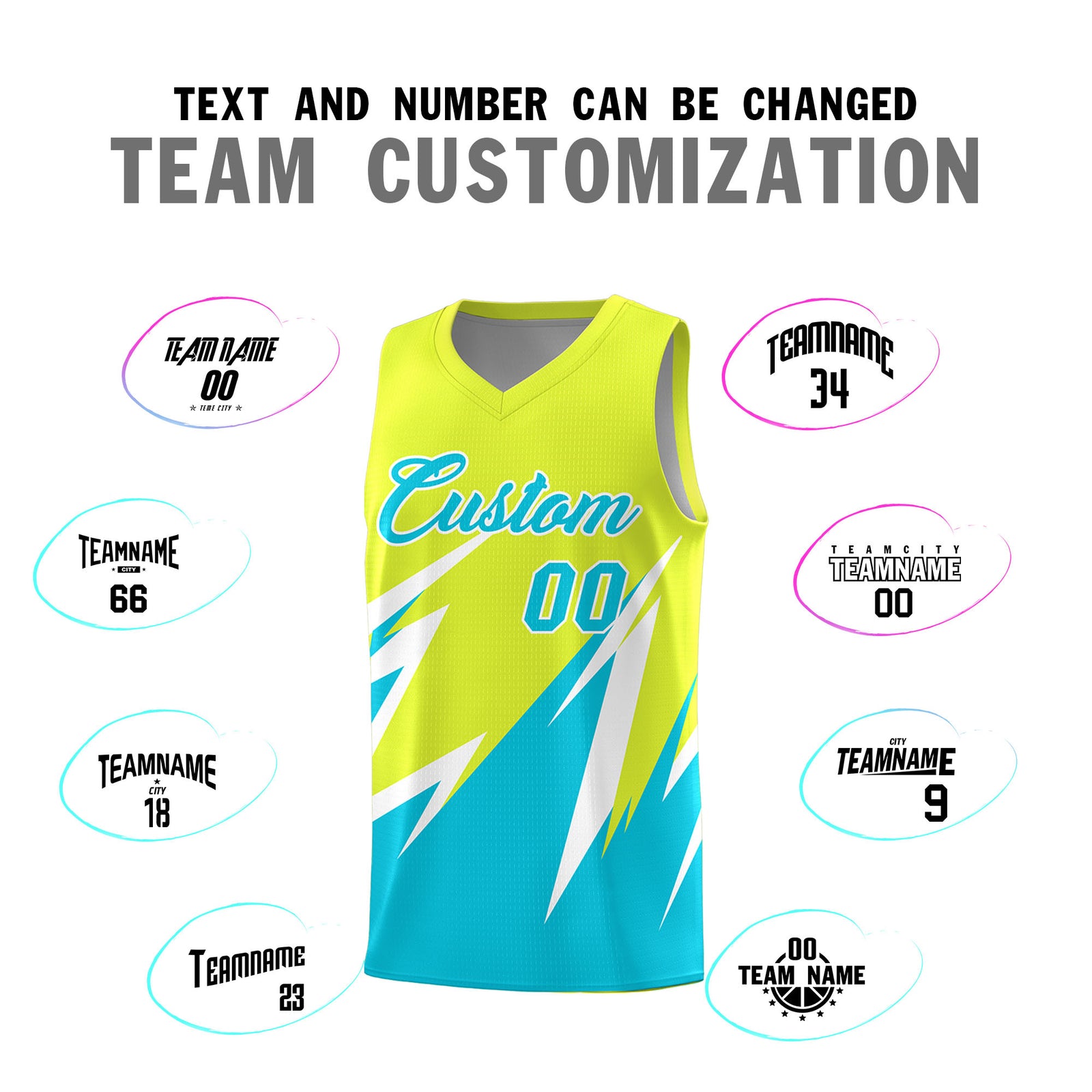 Custom Fluorescent Green Abstract Mountain Pattern Sports Uniform Basketball Jersey