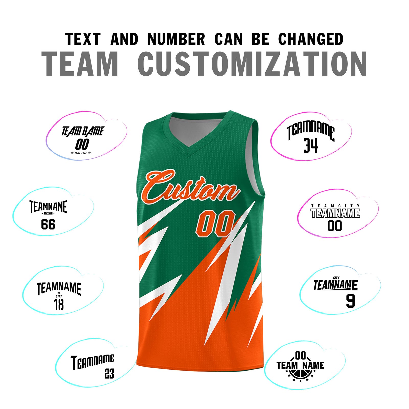 Custom Kelly Green Abstract Mountain Pattern Sports Uniform Basketball Jersey