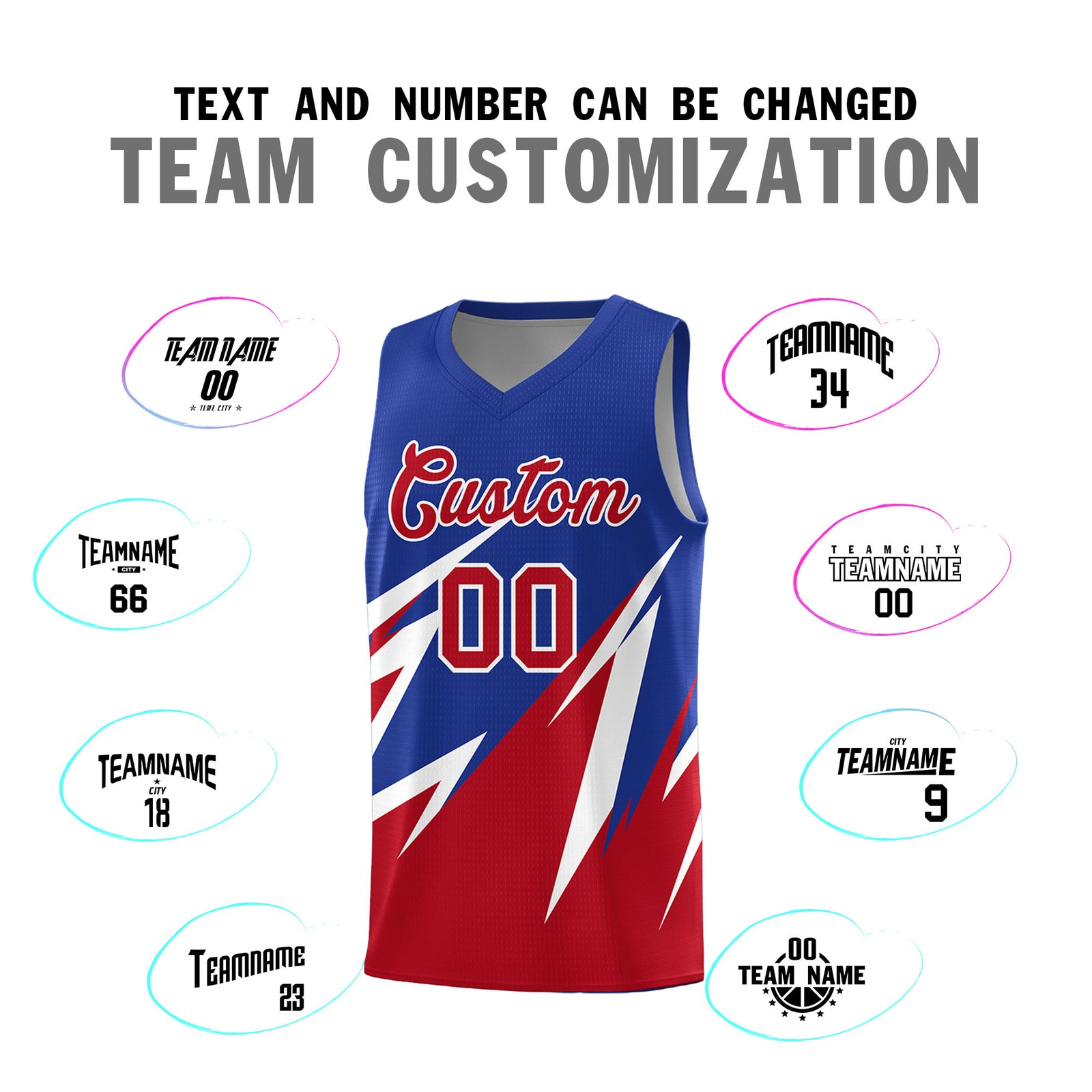 Custom Royal Abstract Mountain Pattern Sports Uniform Basketball Jersey