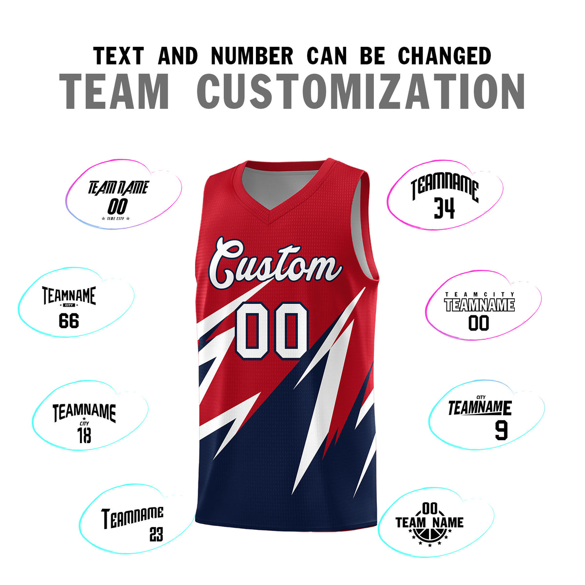 Custom Red Abstract Mountain Pattern Sports Uniform Basketball Jersey