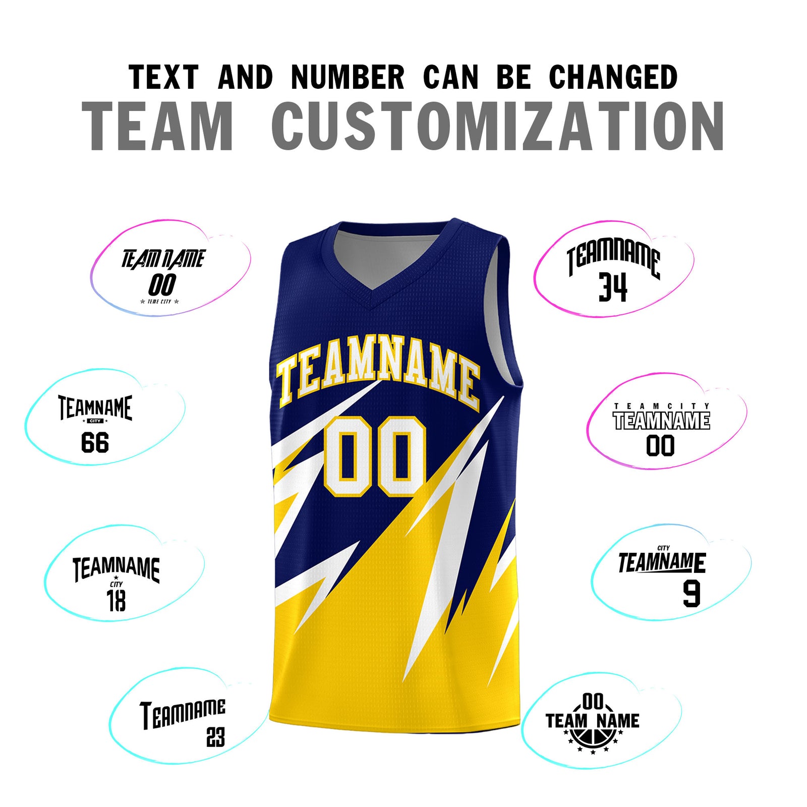 Custom Navy Abstract Mountain Pattern Sports Uniform Basketball Jersey