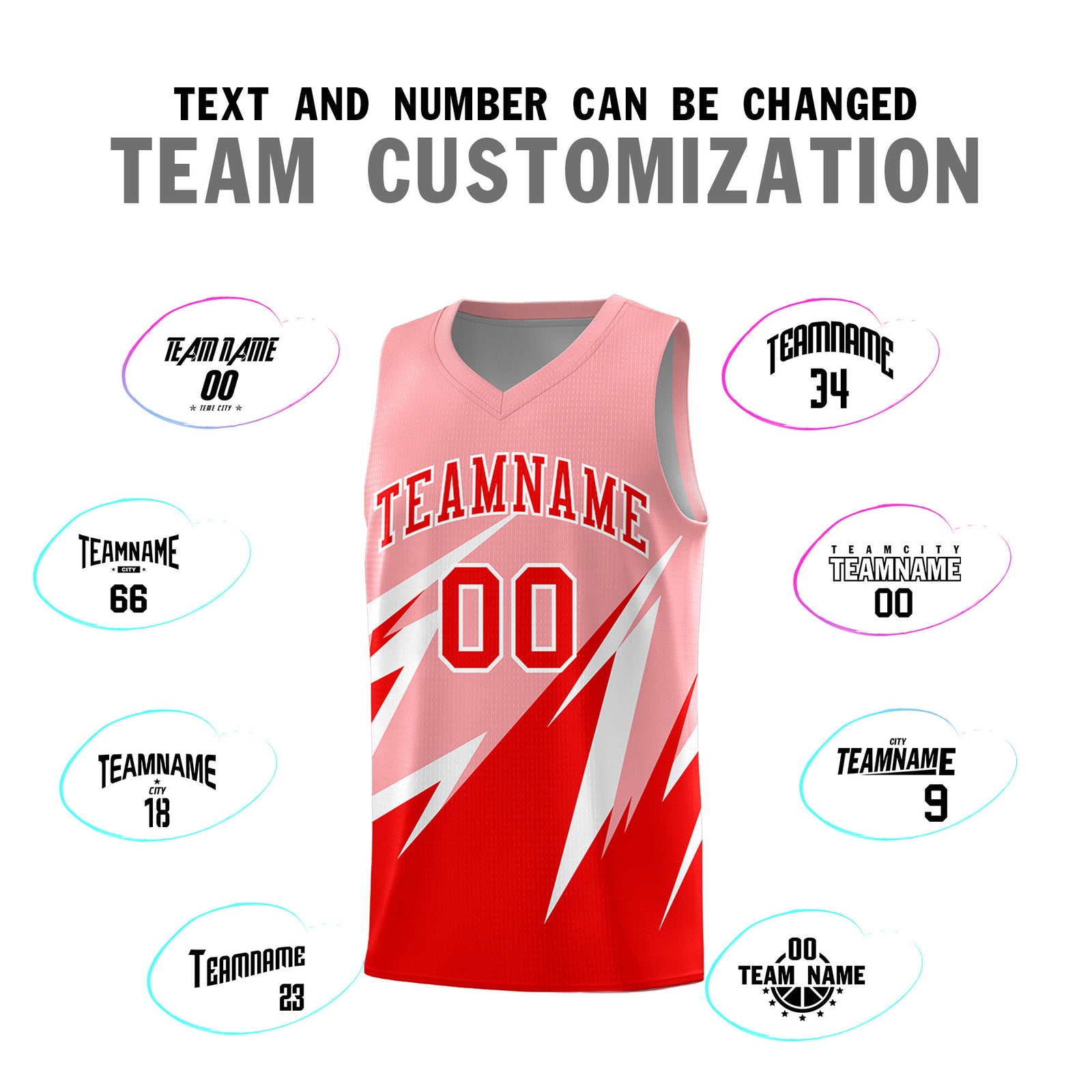 Custom Light Pink Abstract Mountain Pattern Sports Uniform Basketball Jersey