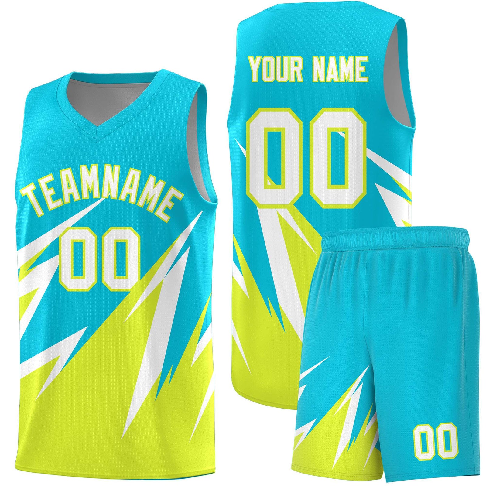 Custom Sky Blue Abstract Mountain Pattern Sports Uniform Basketball Jersey