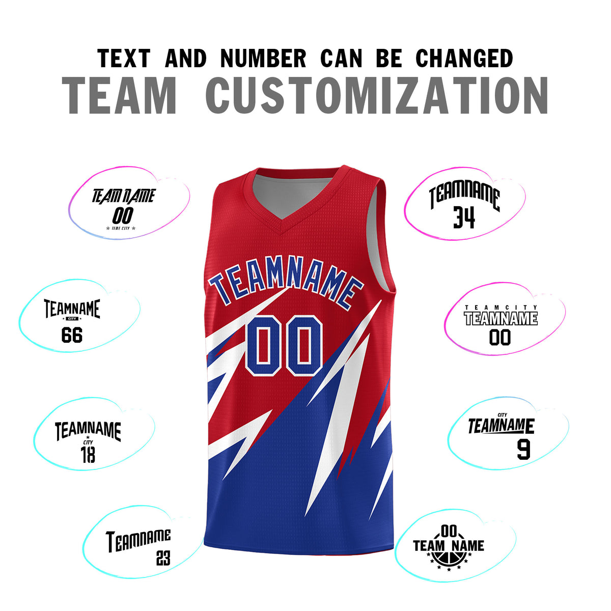 Custom Red Abstract Mountain Pattern Sports Uniform Basketball Jersey