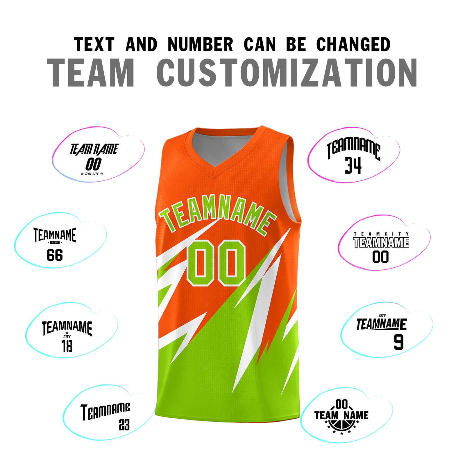 Custom Orange Abstract Mountain Pattern Sports Uniform Basketball Jersey