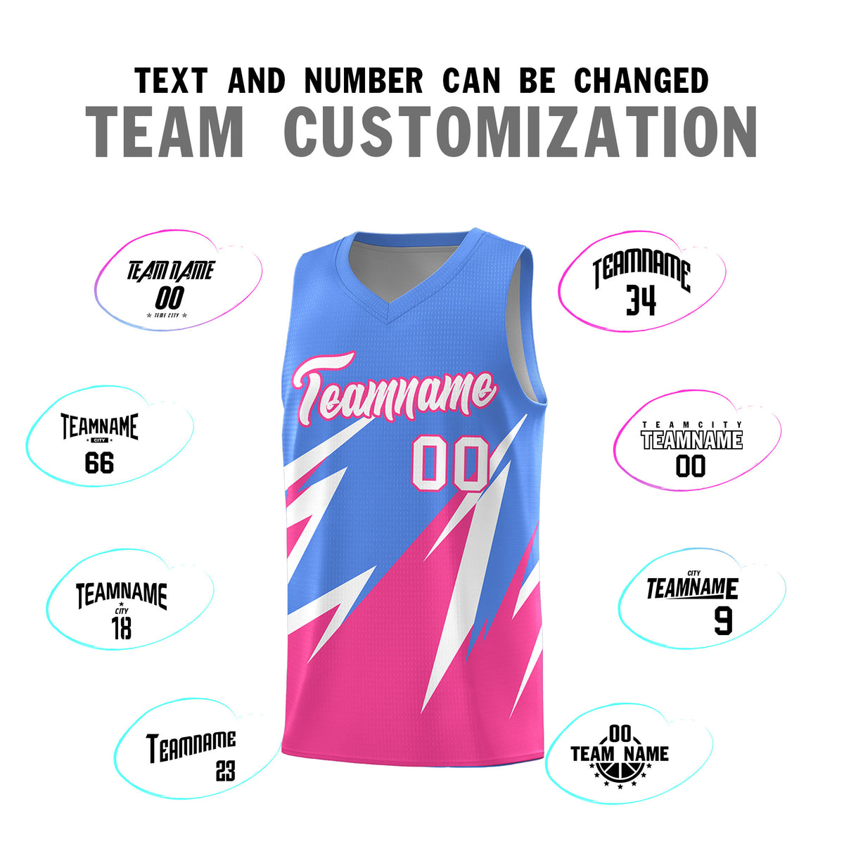 Custom Light Blue Abstract Mountain Pattern Sports Uniform Basketball Jersey