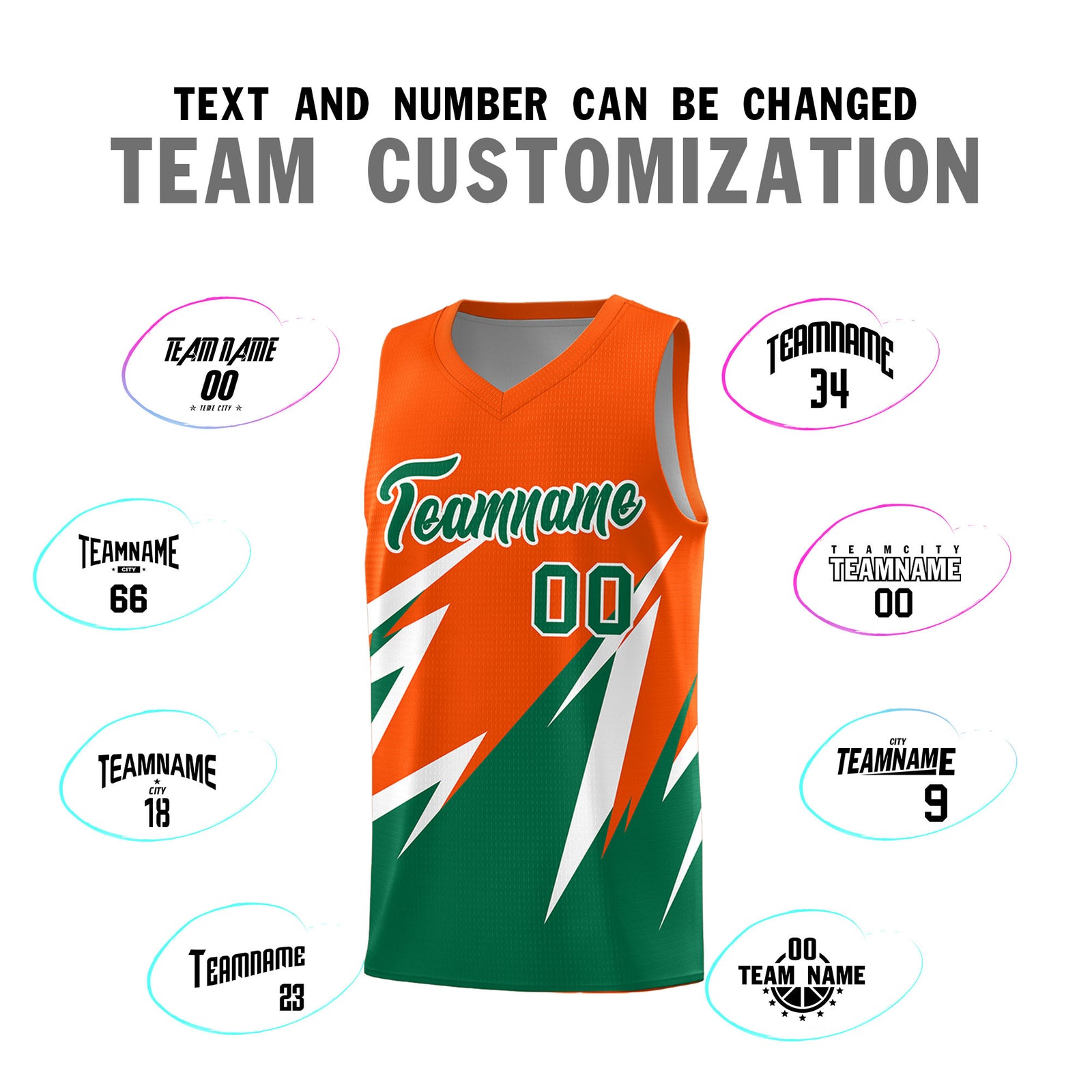 Custom Orange Abstract Mountain Pattern Sports Uniform Basketball Jersey