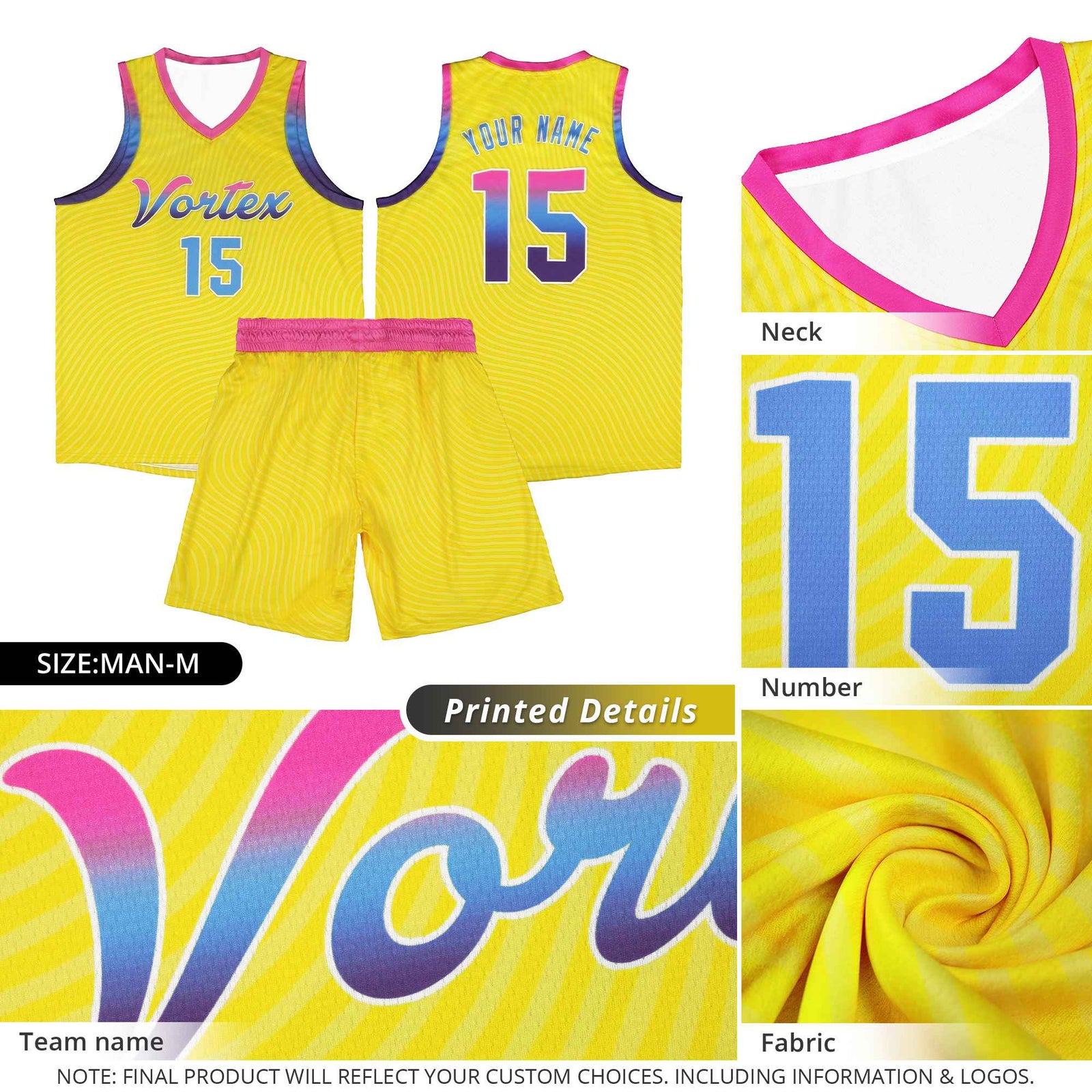 Custom Pink White Wave Pattern Sports Uniform Basketball Kits