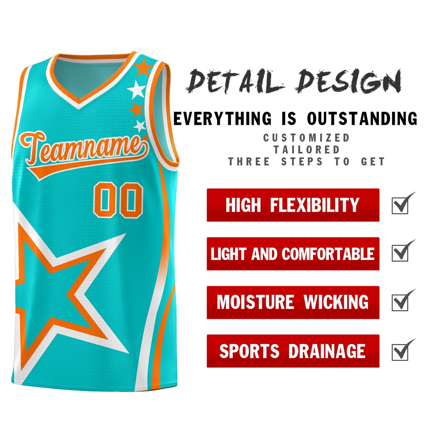 Custom Aqua Shoulder Stars Graffiti Pattern Sets Basketball Jersey