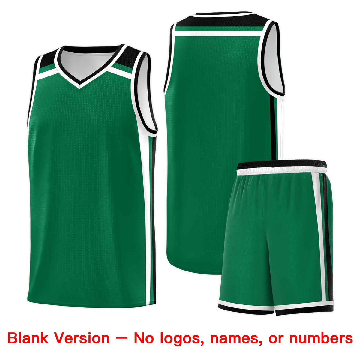 Custom Kelly Green Black White Trendy Color Charge Series Sports Uniform Basketball Jersey| KXKSHOP
