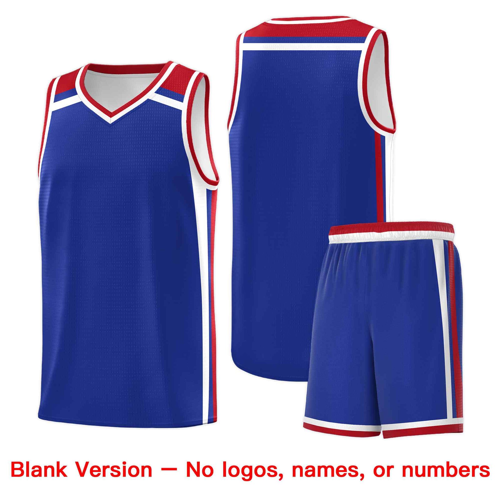 Custom Royal Blue Red White Trendy Color Charge Series Sports Uniform Basketball Jersey| KXKSHOP