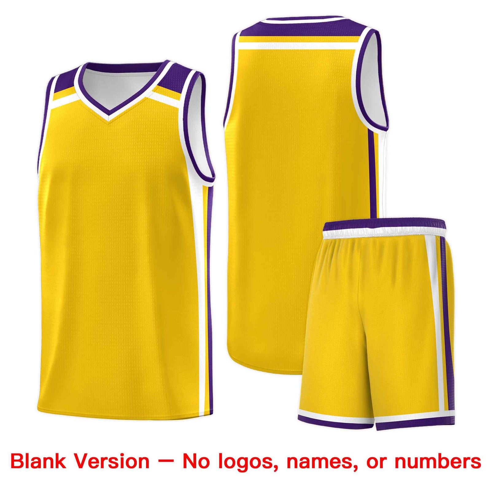 Custom Gold Purple White Trendy Color Charge Series Sports Uniform Basketball Jersey| KXKSHOP