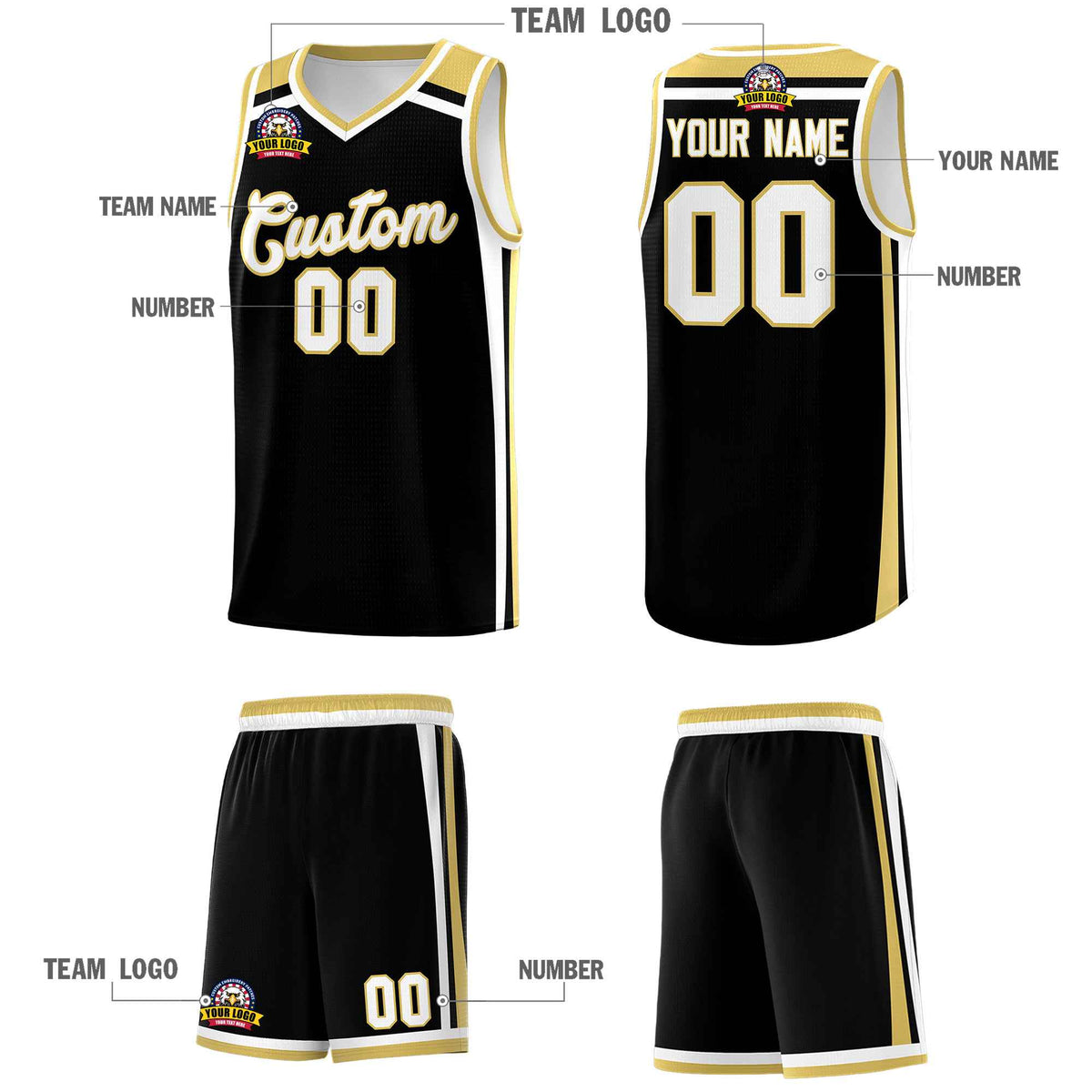 Custom Black Khaki White Trendy Color Charge Series Sports Uniform Basketball Jersey| KXKSHOP