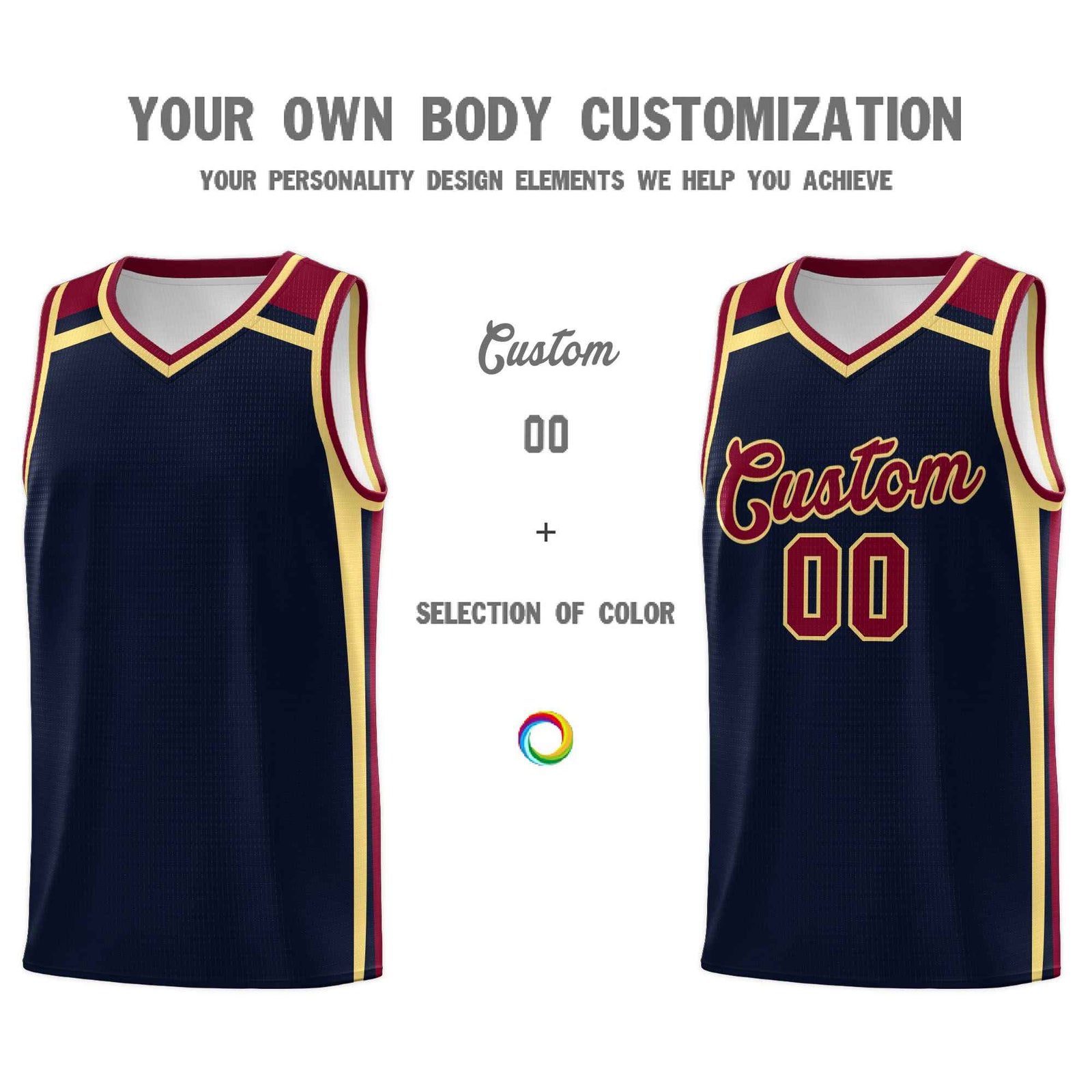 Custom Navy Khaki Crimson Trendy Color Charge Series Sports Uniform Basketball Jersey