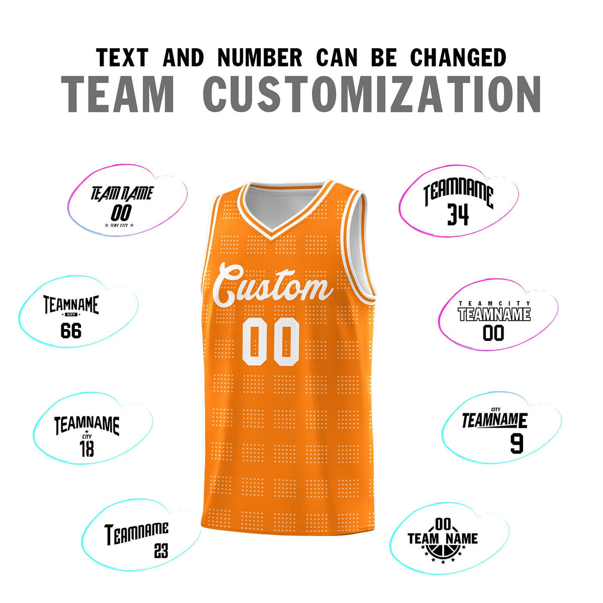 Custom Orange White Trailblazer Dot Pattern Sports Uniform Basketball Jersey