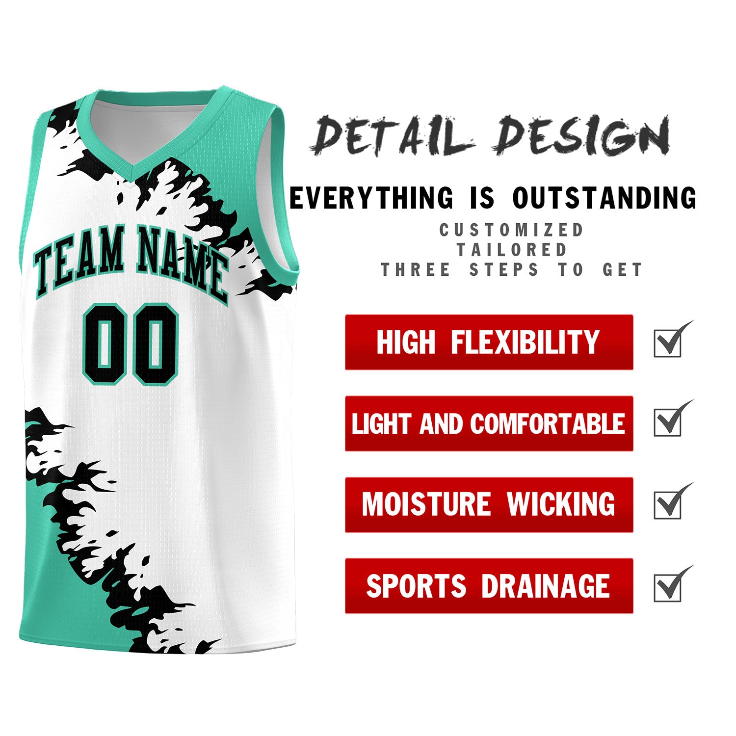 Custom White Black-Bright Green Sparkle Print Pattern Basketball Kits