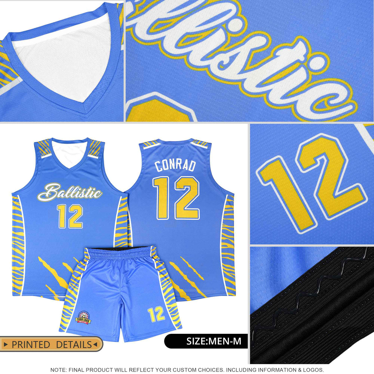 Custom Pink Personalized Tiger Claw Pattern Sports Uniform Basketball Jersey