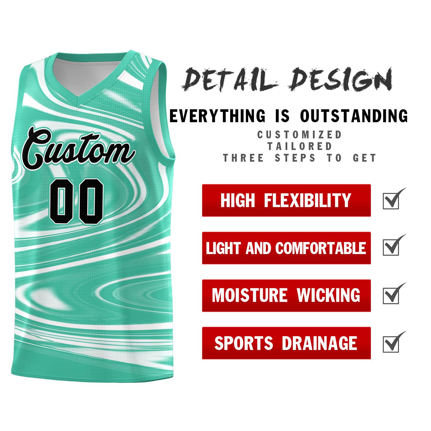 Custom Bright Green White Graffiti Pattern Fluids Style Sports Uniform Basketball Jersey Sets