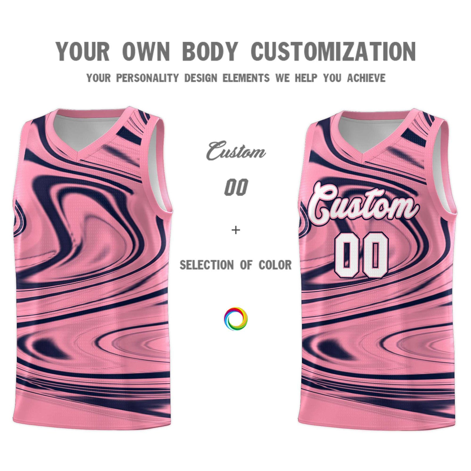 Custom Bright Green Navy Graffiti Pattern Fluids Style Sports Uniform Basketball Jersey Sets