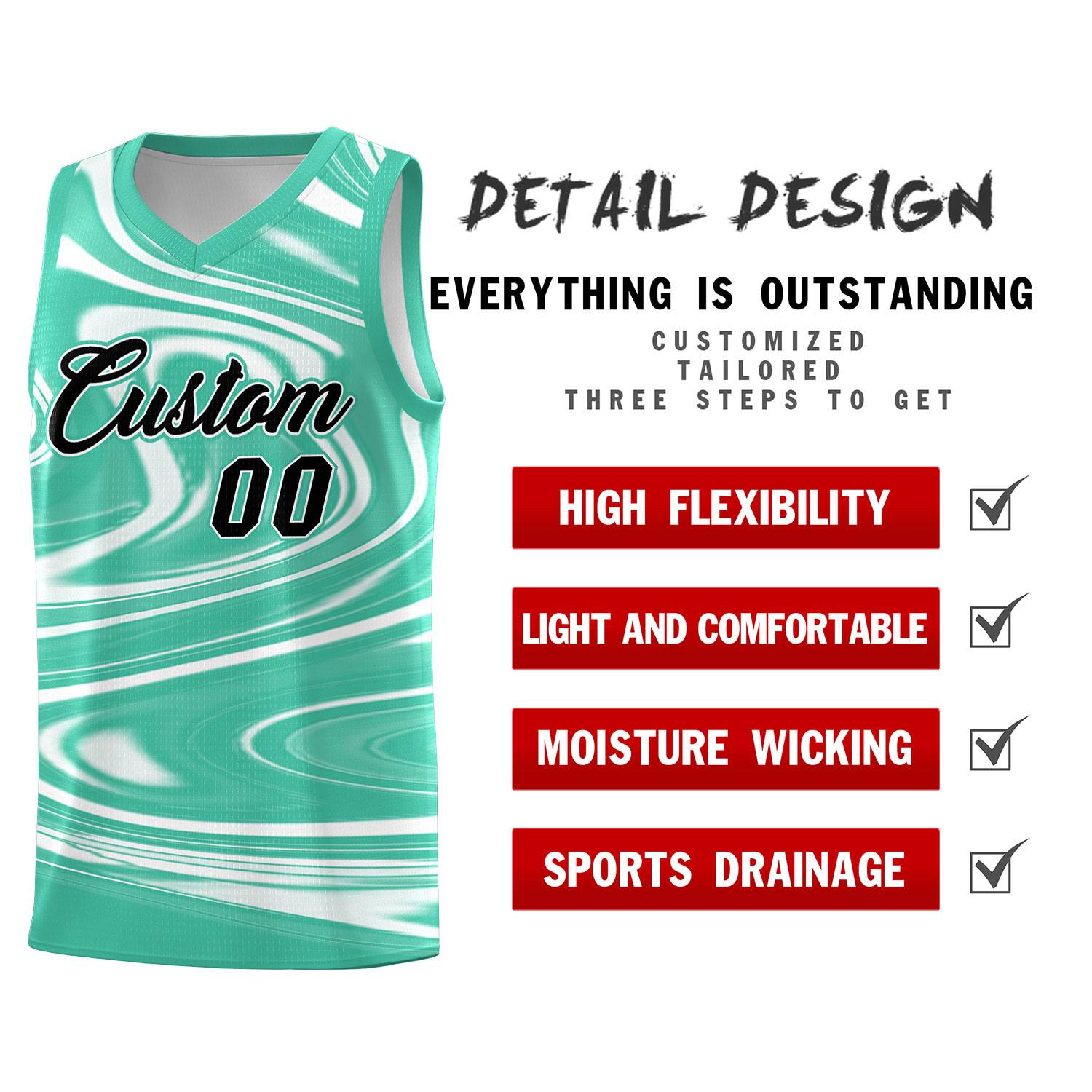 Custom Bright Green White Graffiti Pattern Fluids Style Sports Uniform Basketball Jersey Sets