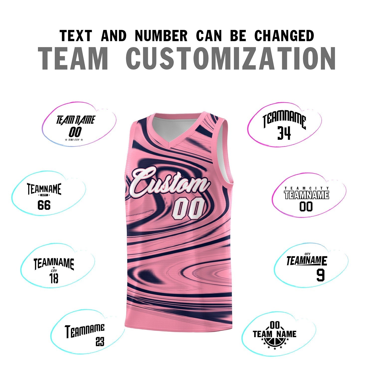 Custom Bright Green Navy Graffiti Pattern Fluids Style Sports Uniform Basketball Jersey Sets
