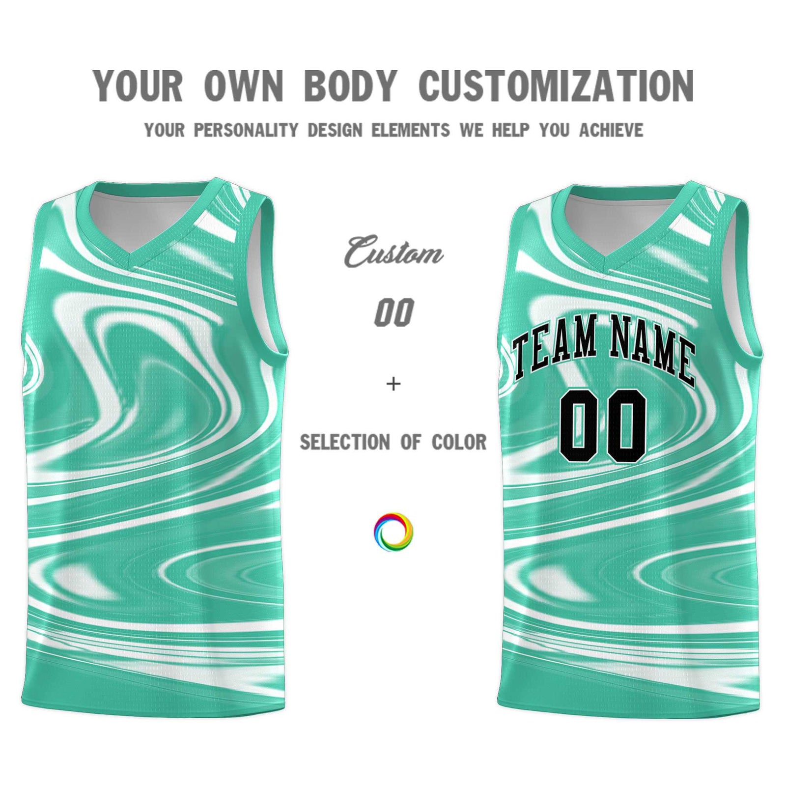 Custom Bright Green White Graffiti Pattern Fluids Style Sports Uniform Basketball Jersey Sets