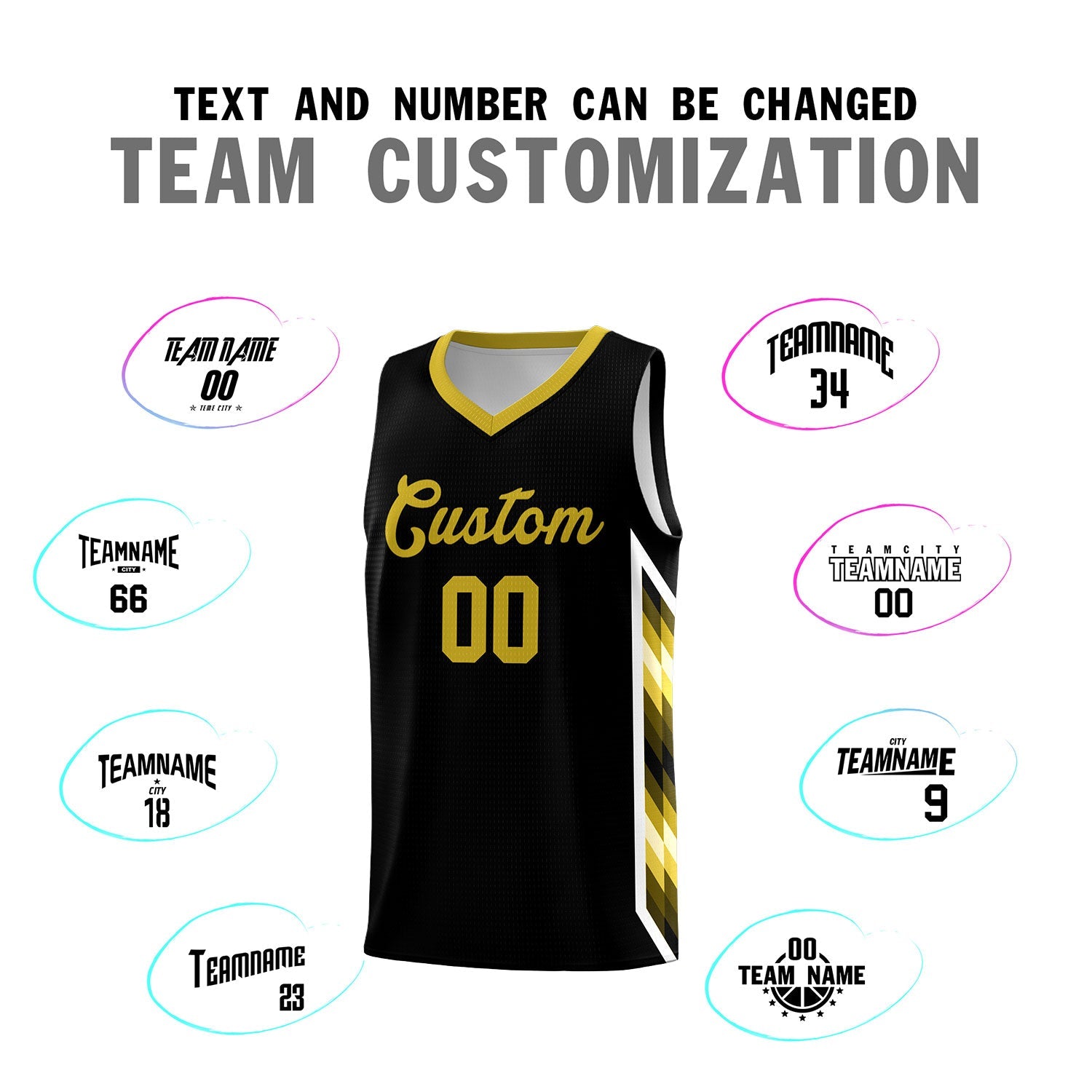 Custom Black Mosaic Gradient Fashion Sports Uniform Basketball Jersey