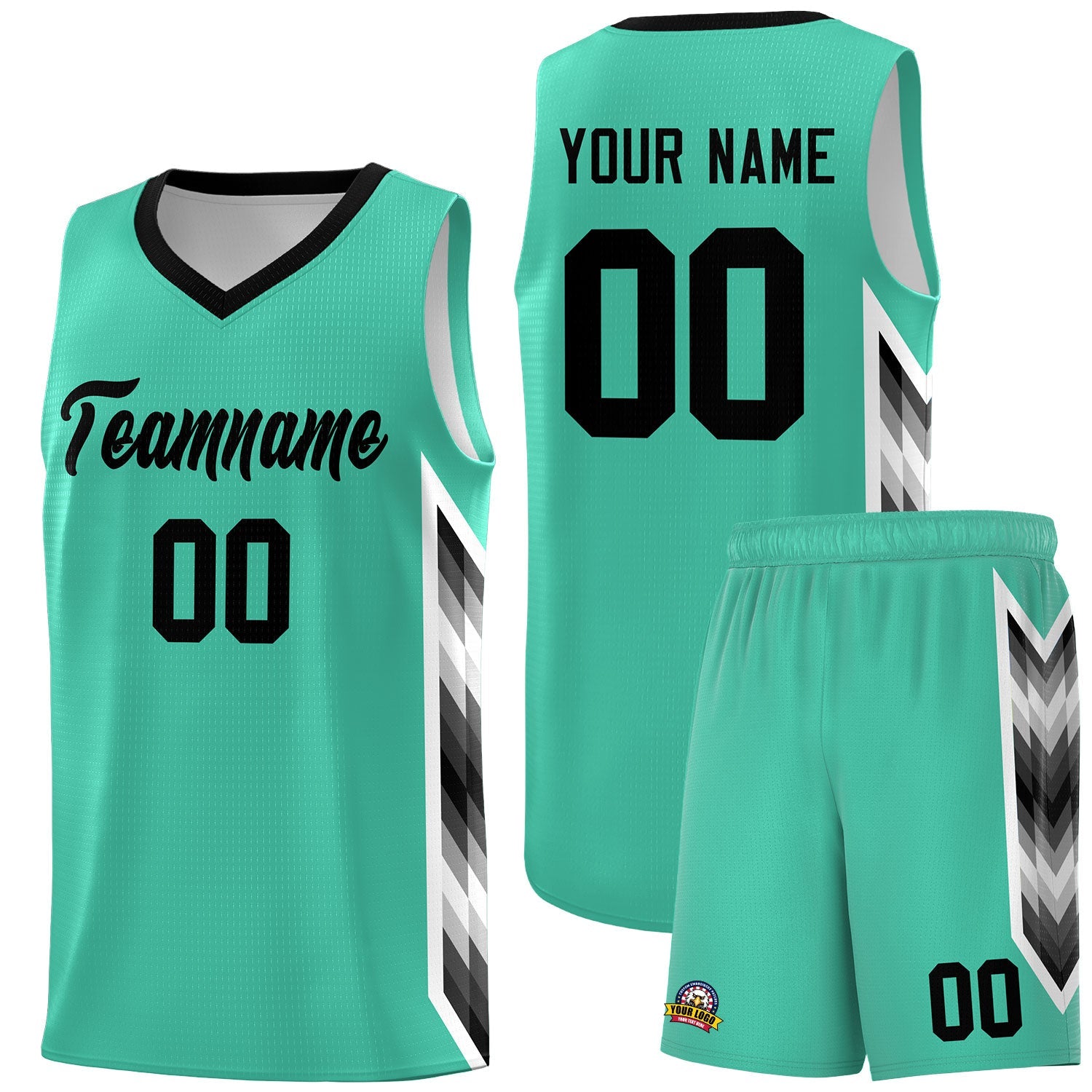 Custom Bright Green Mosaic Gradient Fashion Sports Uniform Basketball Jersey