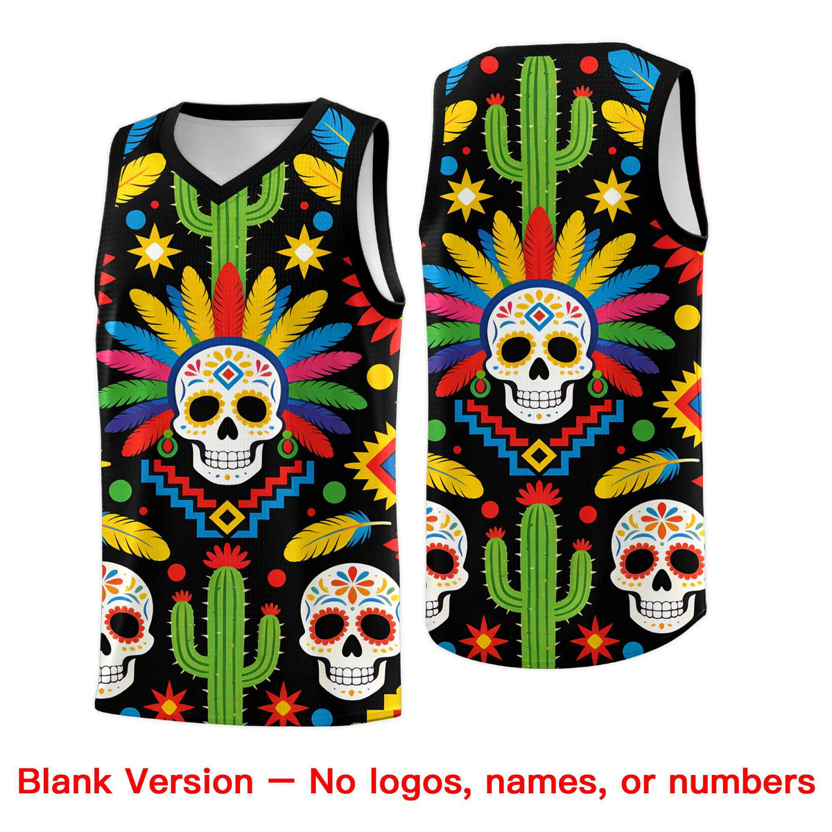 Custom White Orange Mexican Colors Graffiti Patterns Lightweight Uniform Basketball Jersey