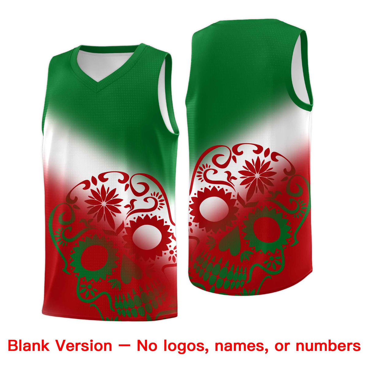 Custom White Orange Mexican Colors Graffiti Patterns Lightweight Uniform Basketball Jersey