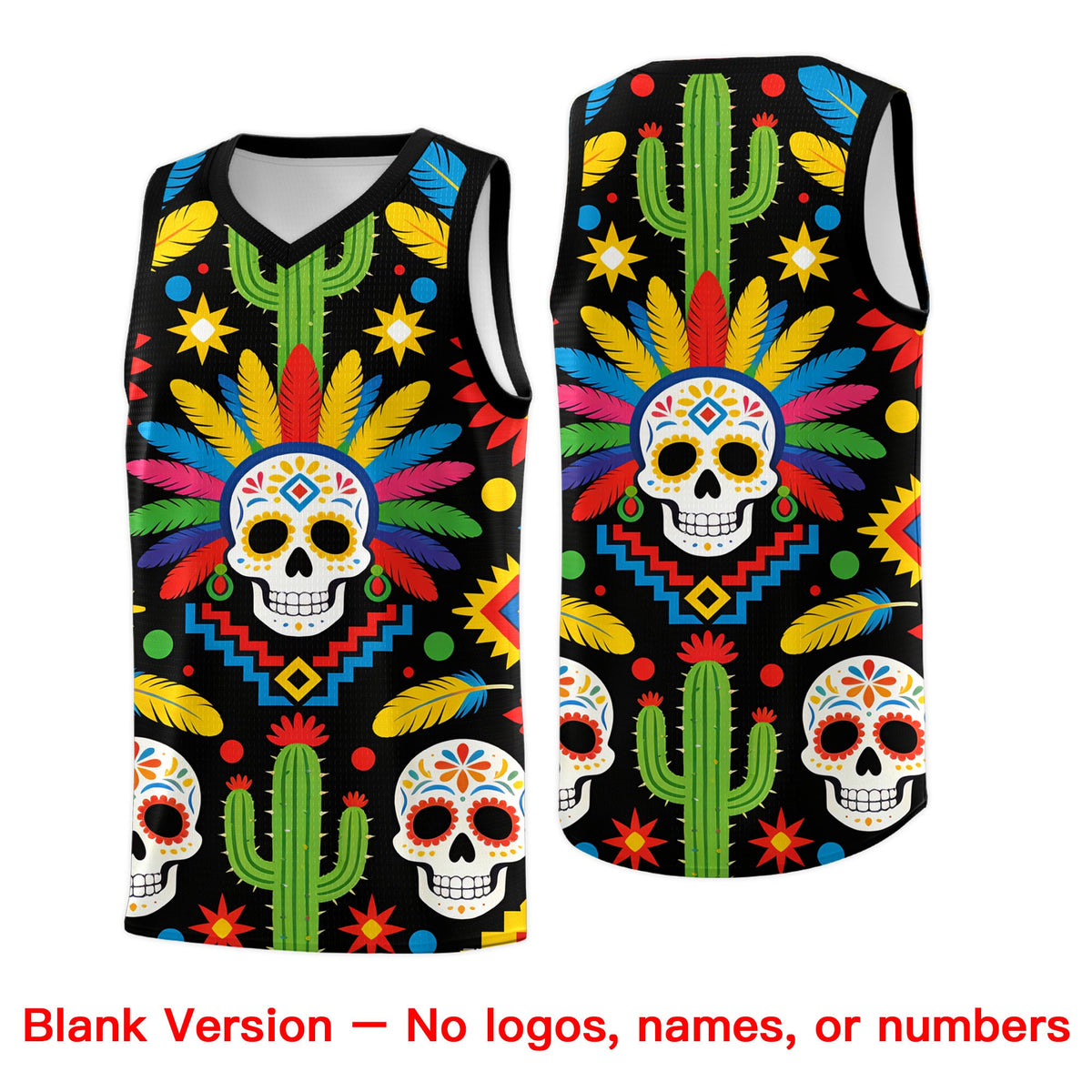 Custom White Orange Mexican Colors Graffiti Patterns Lightweight Uniform Basketball Jersey