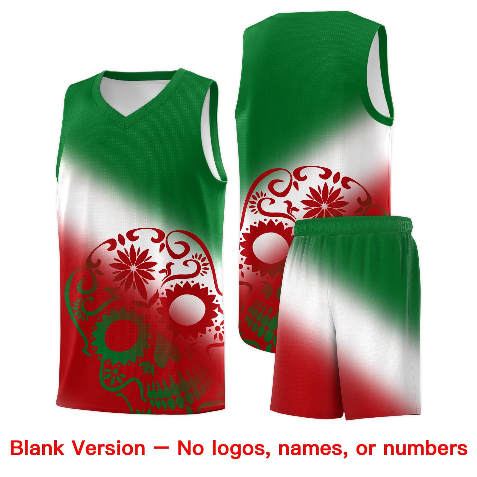 Custom White Orange Mexican Colors Graffiti Patterns Lightweight Uniform Basketball Jersey