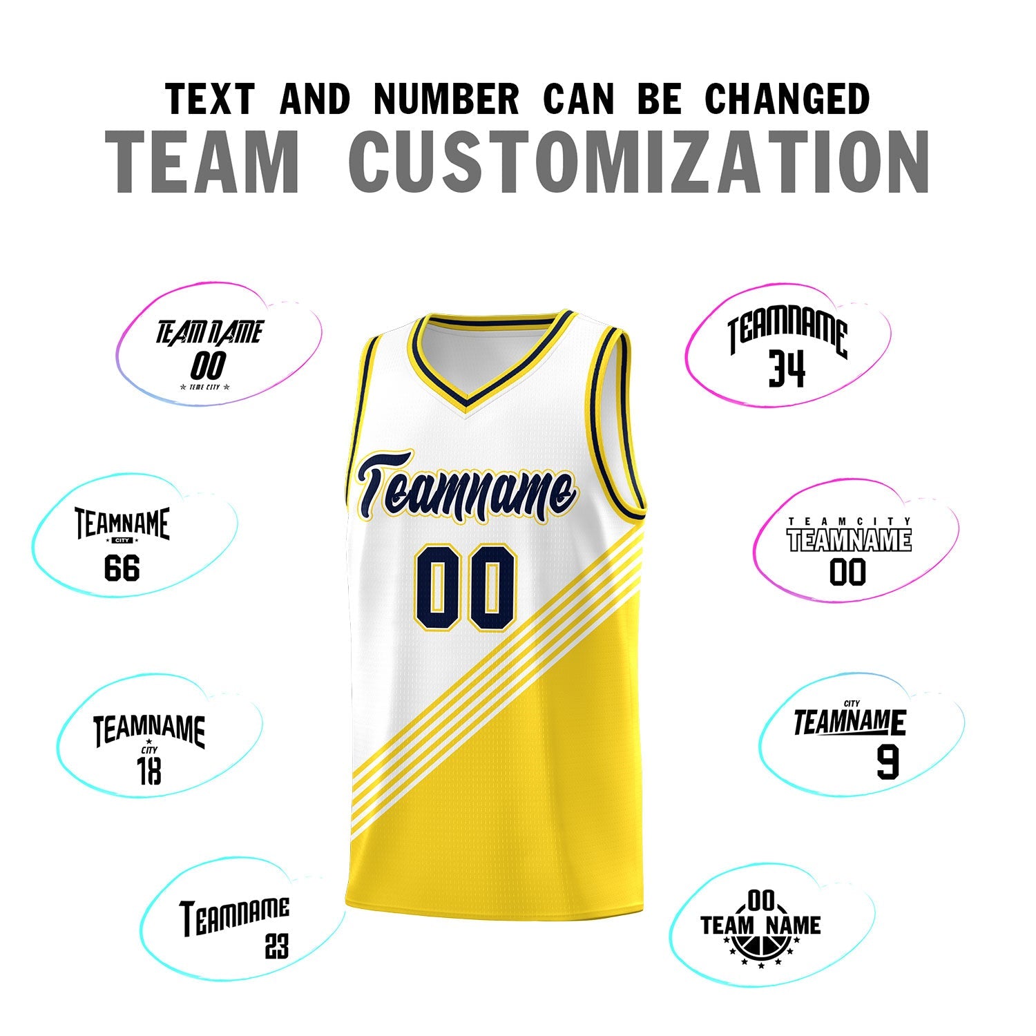 Custom White Gold Navy Diagonal Stripes Color Block Sets Basketball Jersey | For Men,For Youth,Sublimation Printed,Perfect for Training,Perfect for Teams | KXKSHOP