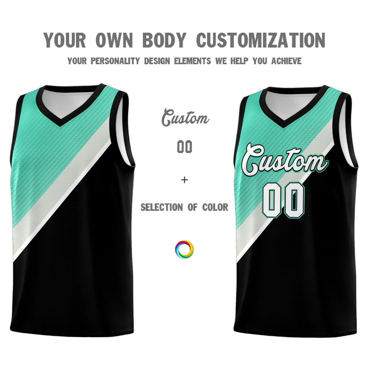 Custom Black Bright Green Gray Diagonal Stripes Color Block Sets Basketball Jersey | For Men,Perfect for Teams,Perfect for Coaches,Sublimation Printed,For Kid,For Youth | KXKSHOP
