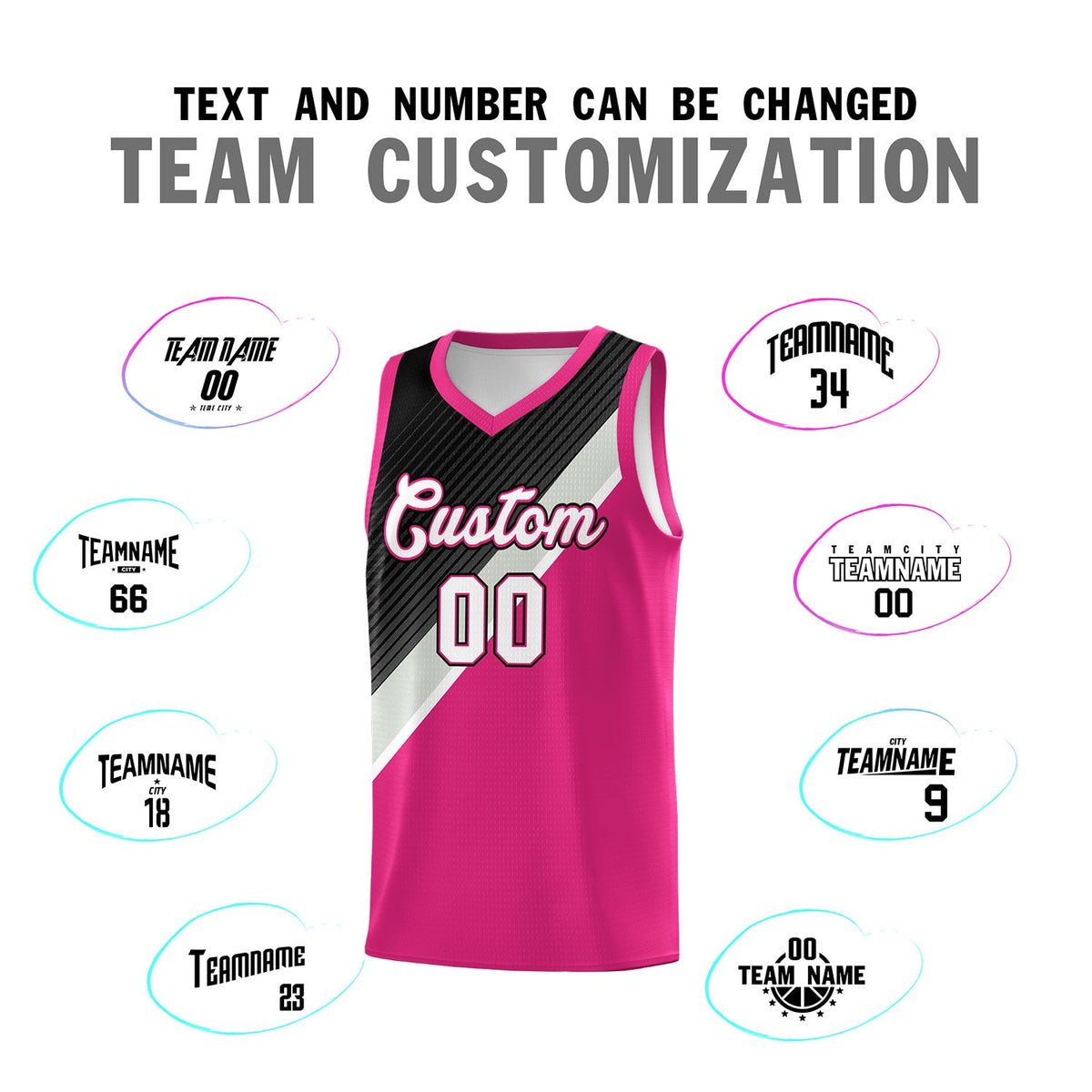 Custom Rose Red Sky Blue Black Gray Diagonal Stripes Color Block Sets Basketball Jersey | For Men,Perfect for Teams,Perfect for Coaches,Sublimation Printed,For Kid,For Youth | KXKSHOP