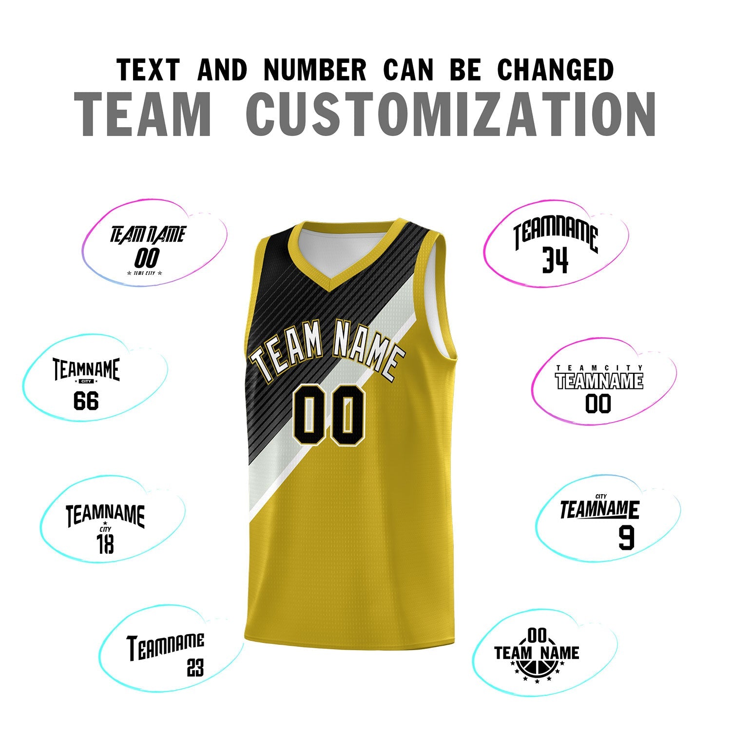 Custom Old Gold Black Gray Diagonal Stripes Color Block Sets Basketball Jersey | For Men,Perfect for Teams,Perfect for Coaches,Sublimation Printed,For Kid,For Youth | KXKSHOP