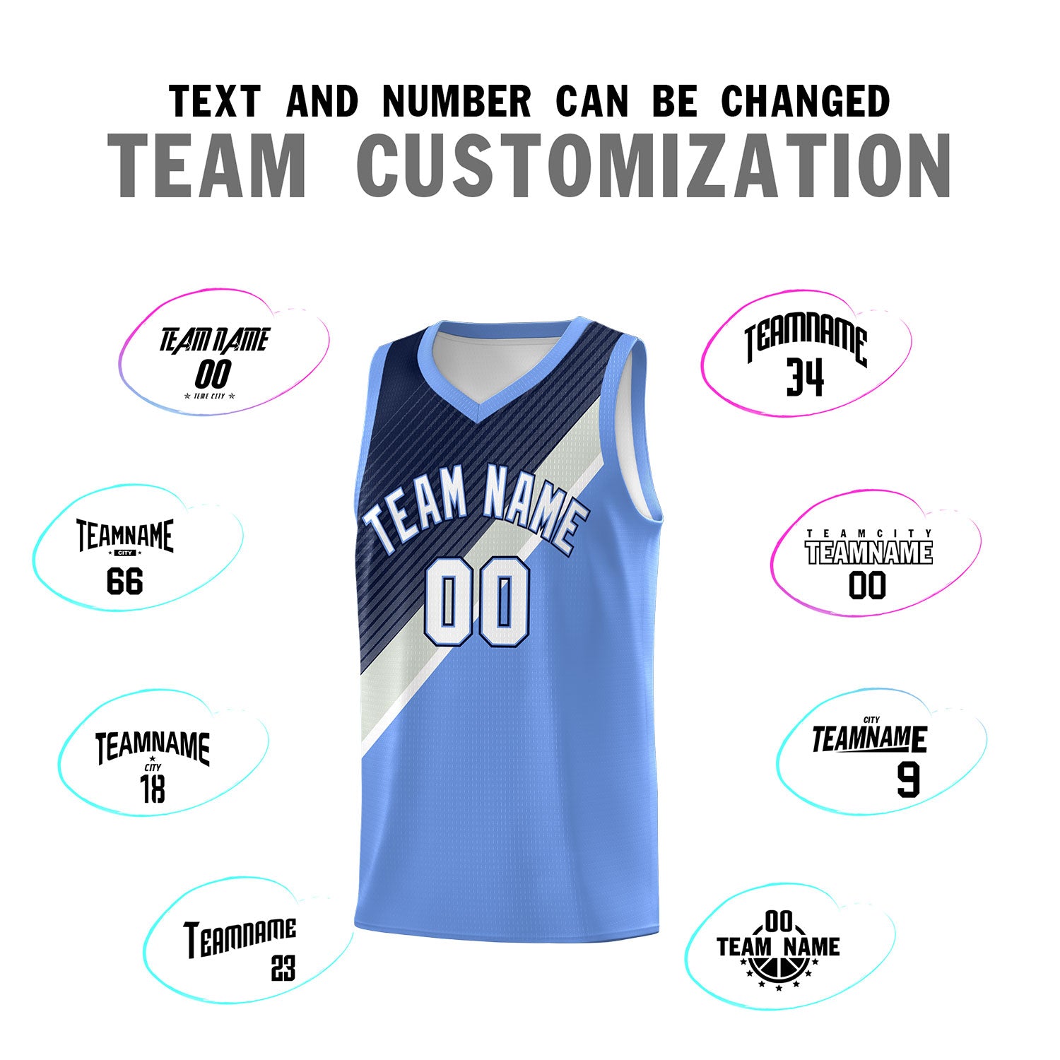 Custom Light Blue Navy Gray Diagonal Stripes Color Block Sets Basketball Jersey | For Men,Perfect for Teams,Perfect for Coaches,Sublimation Printed,For Kid,For Youth | KXKSHOP