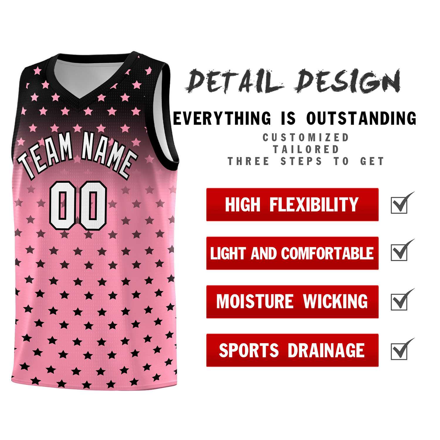 Custom Black Bright Green Gradient Start Pattern Basketball Jersey Sets