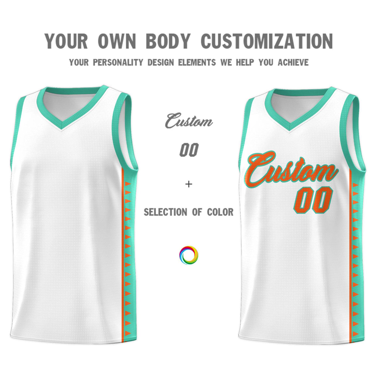 Custom White Bright Green Basketball Kits With Side Zigzag Pattern