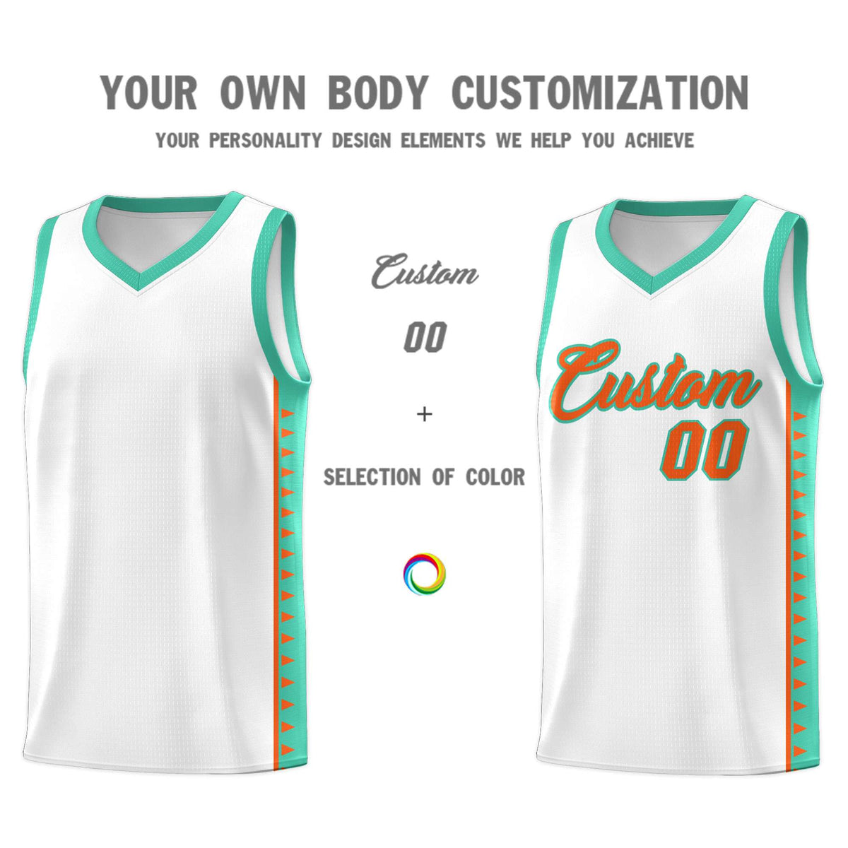 Custom White Bright Green Basketball Kits With Side Zigzag Pattern