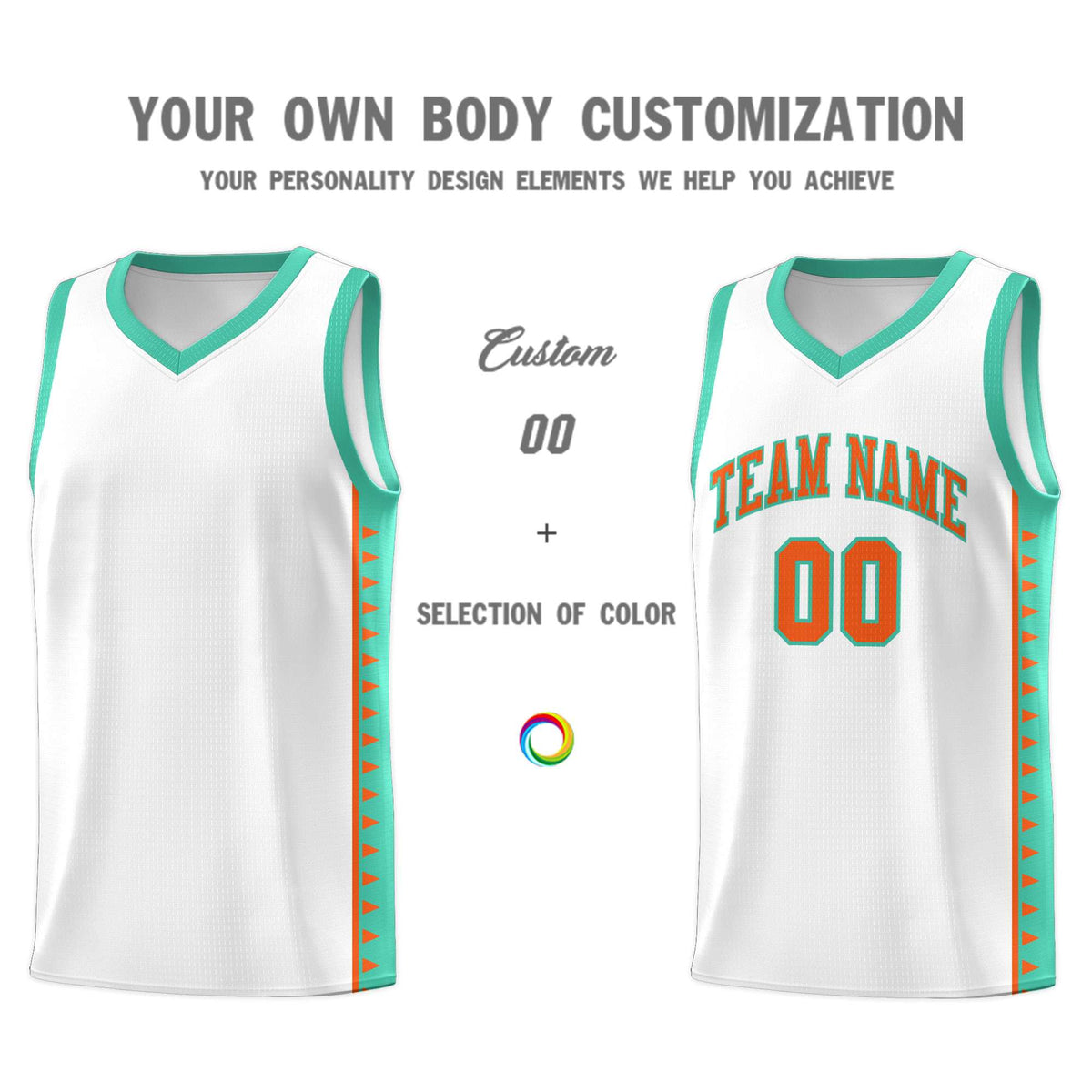Custom White Bright Green Basketball Kits With Side Zigzag Pattern