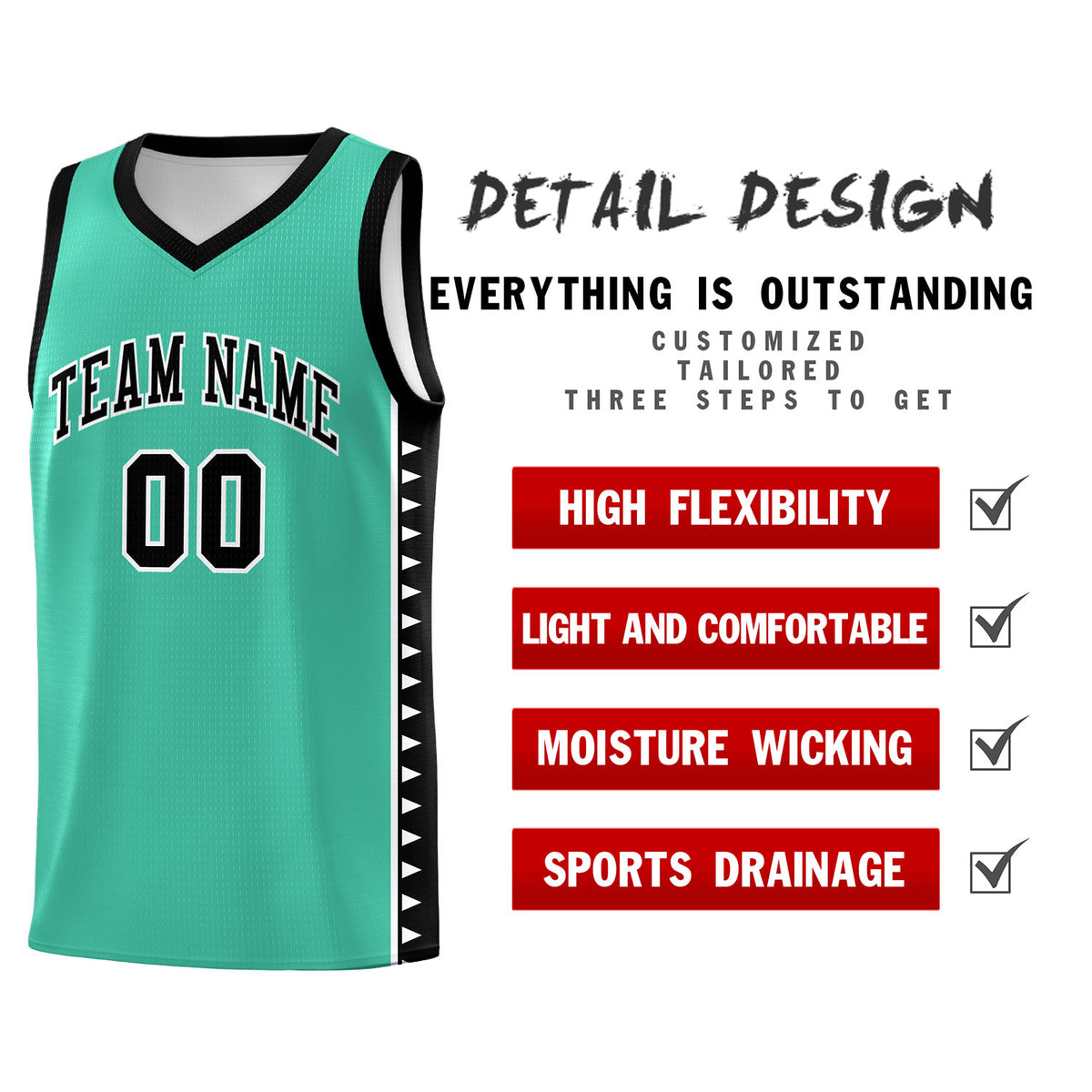Custom Bright Green Black Basketball Kits With Side Zigzag Pattern
